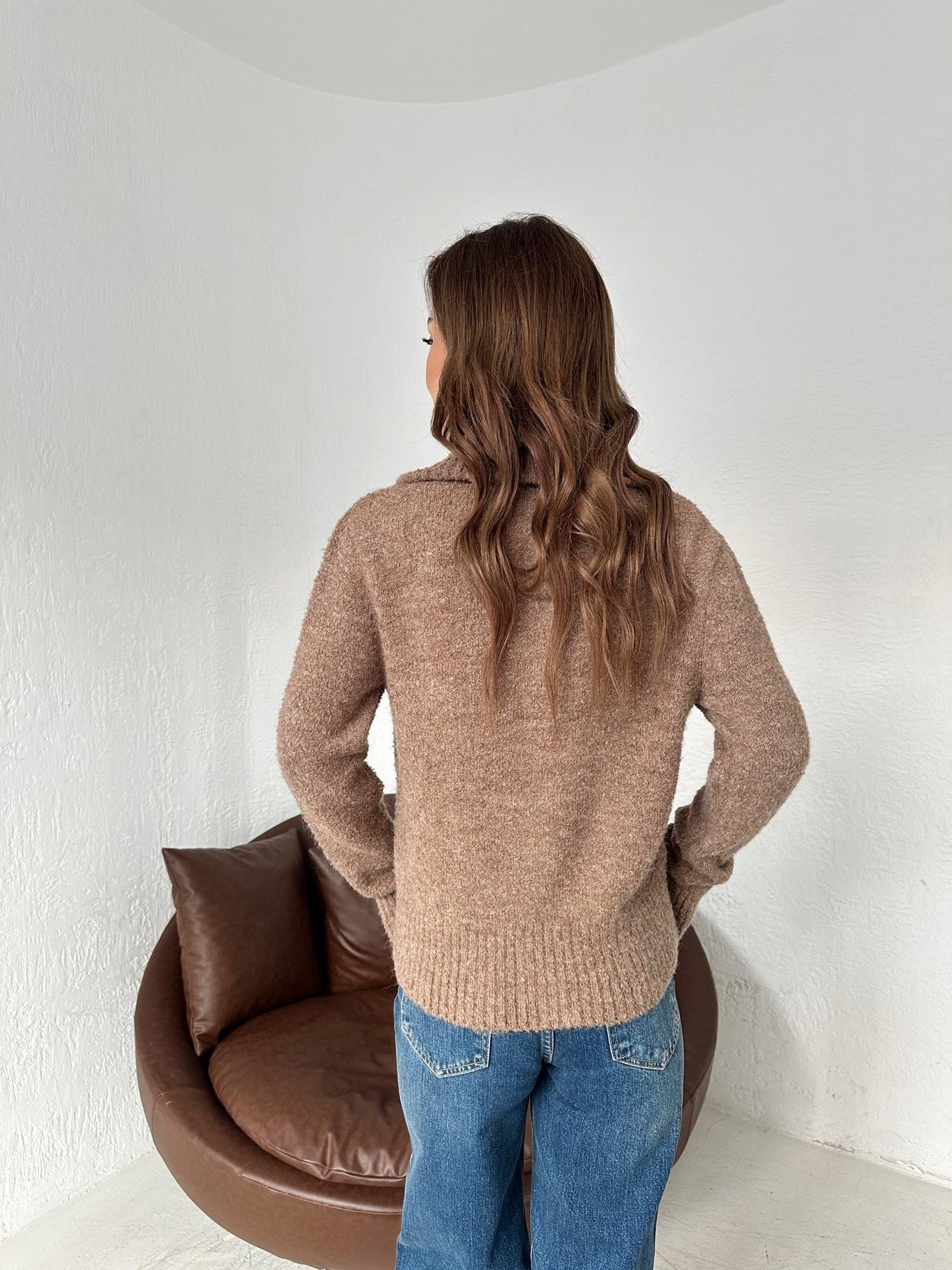 Fermuarlı Buklet Hırka VİZON