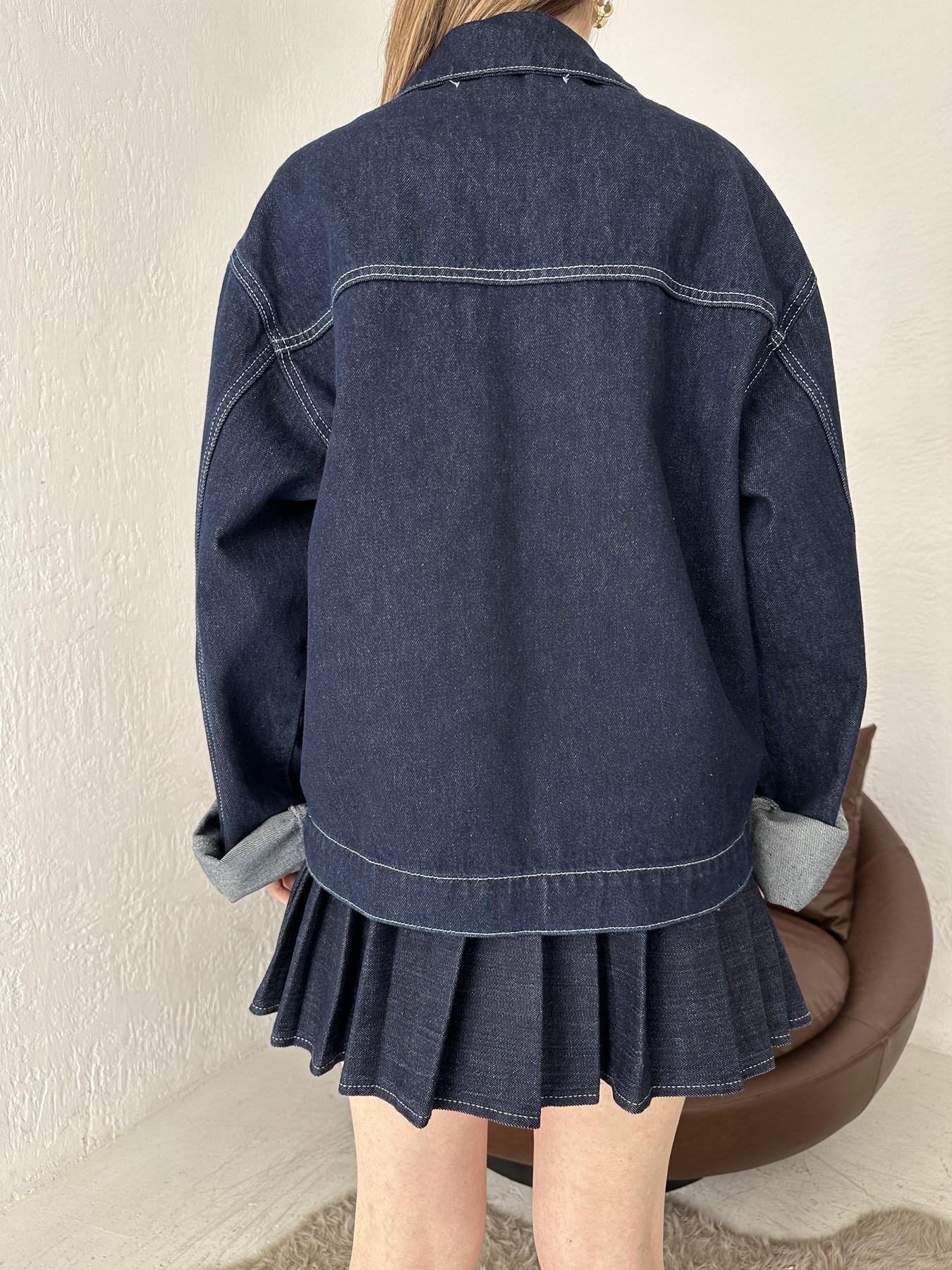 Fermuarlı Oversize Mont Lacivert
