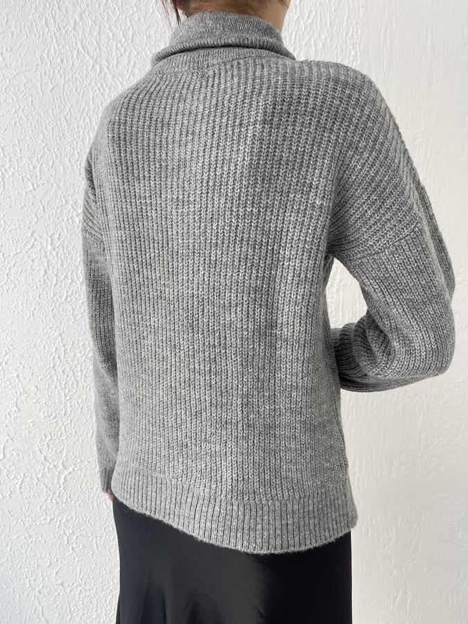 Fermuarlı Şardon Kazak GRİ