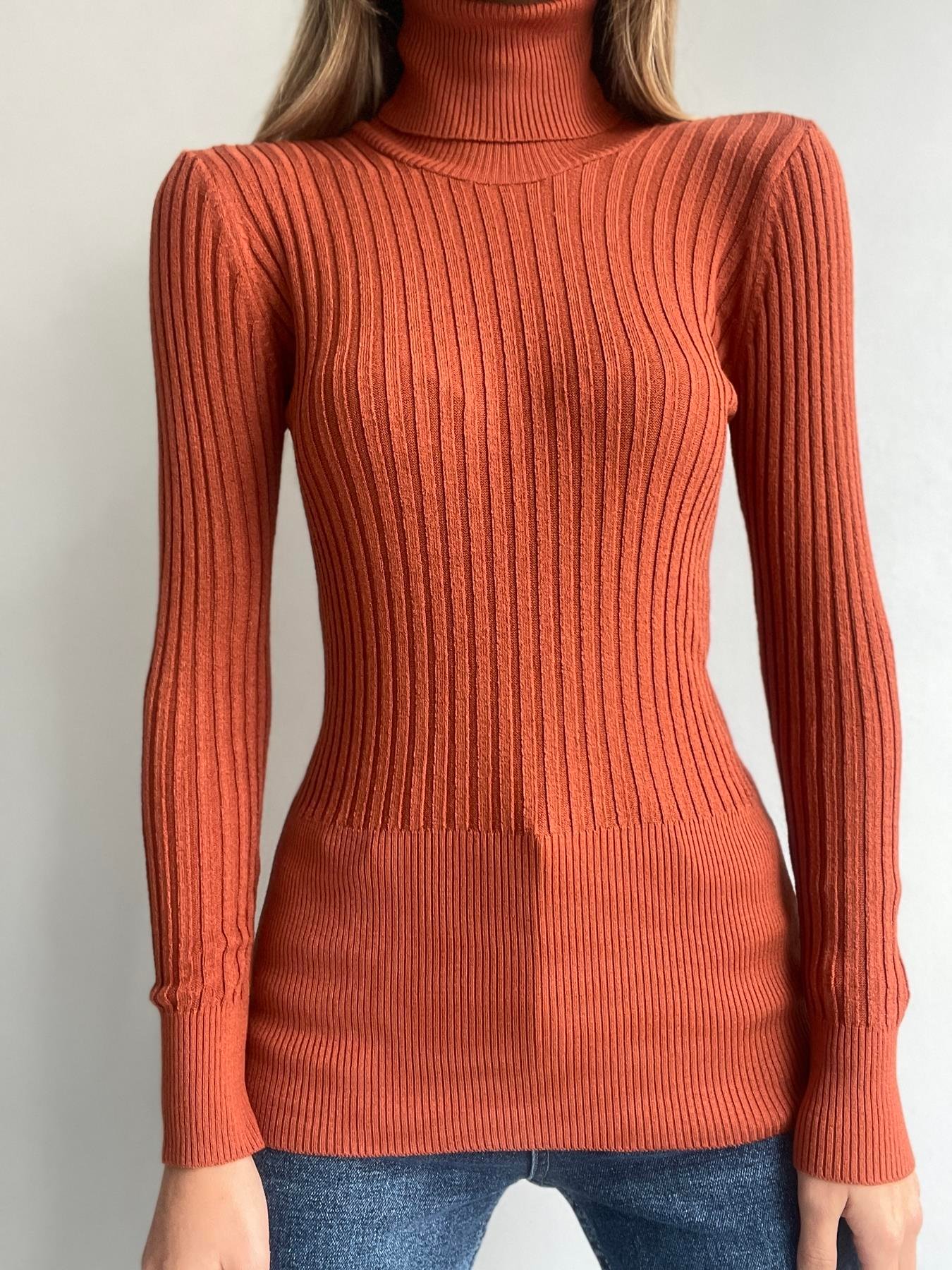 Fitilli Balıkçı Yaka Likralı Kazak TARÇIN