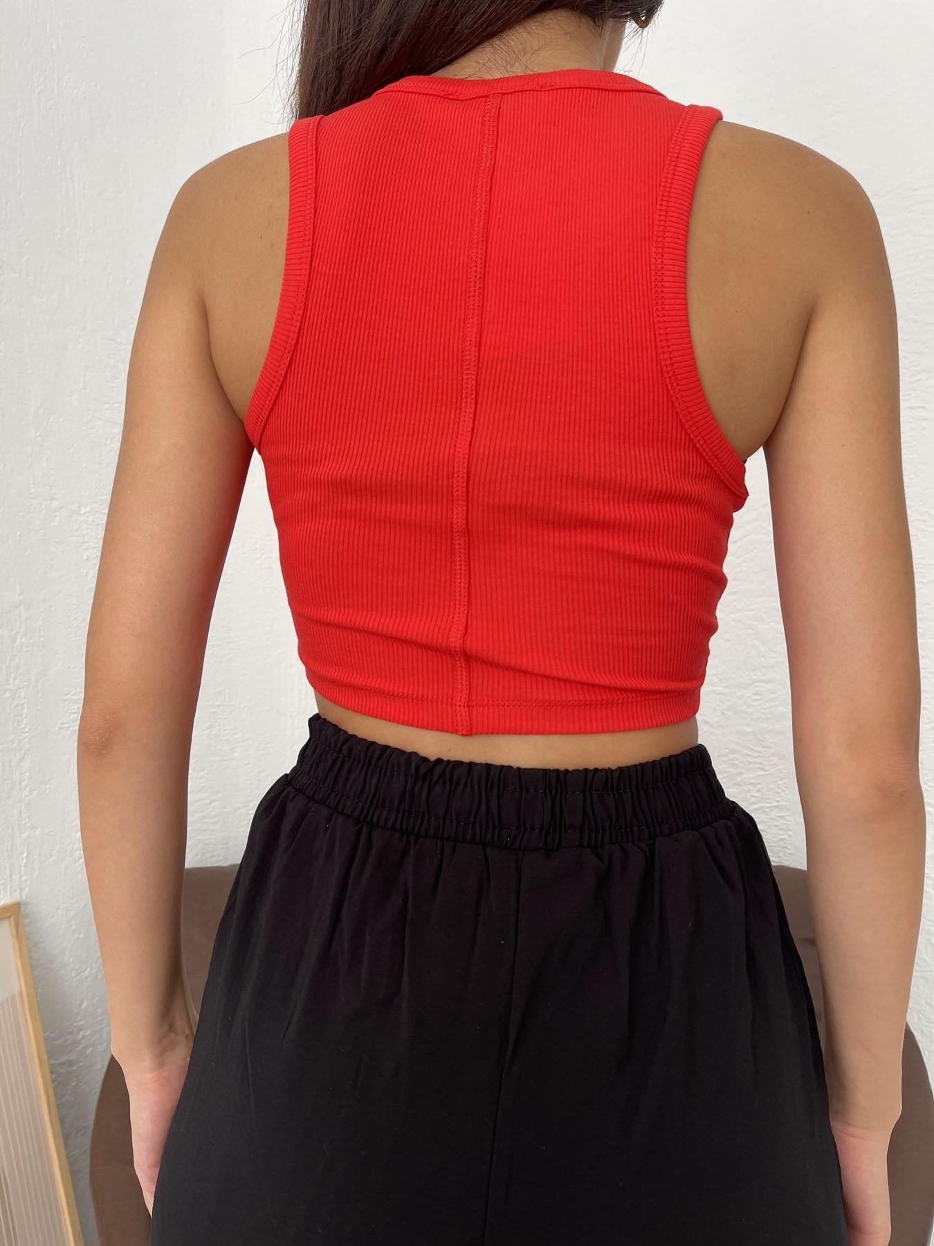 Fitilli Crop Top KOYU KIRMIZI