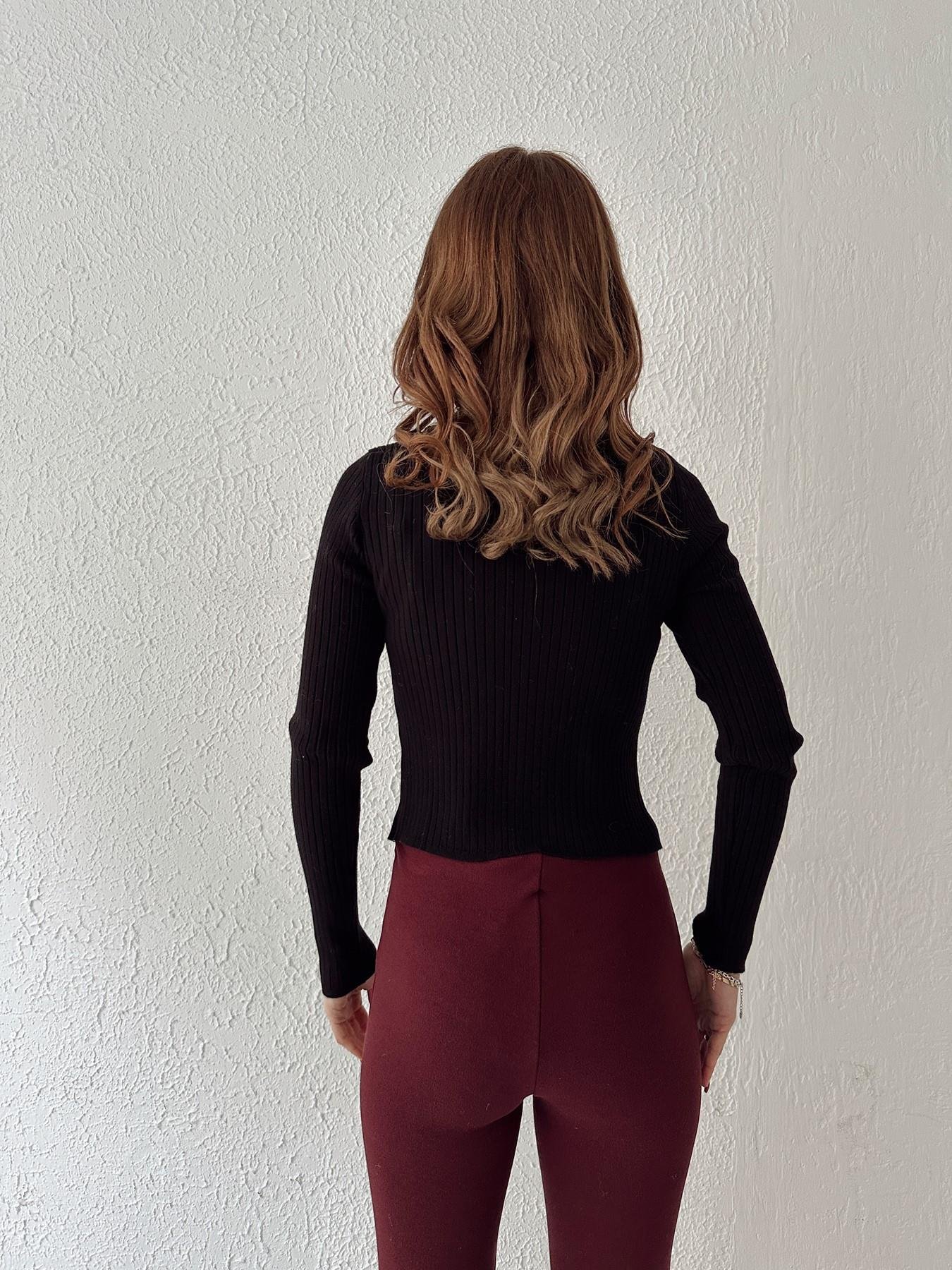 Fitilli Düğmeli Hırka SİYAH