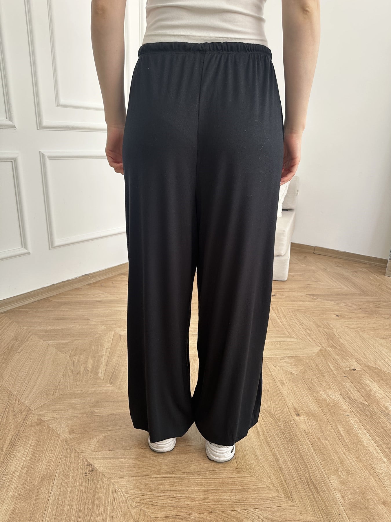 Fitilli Şalvar Pantolon Siyah