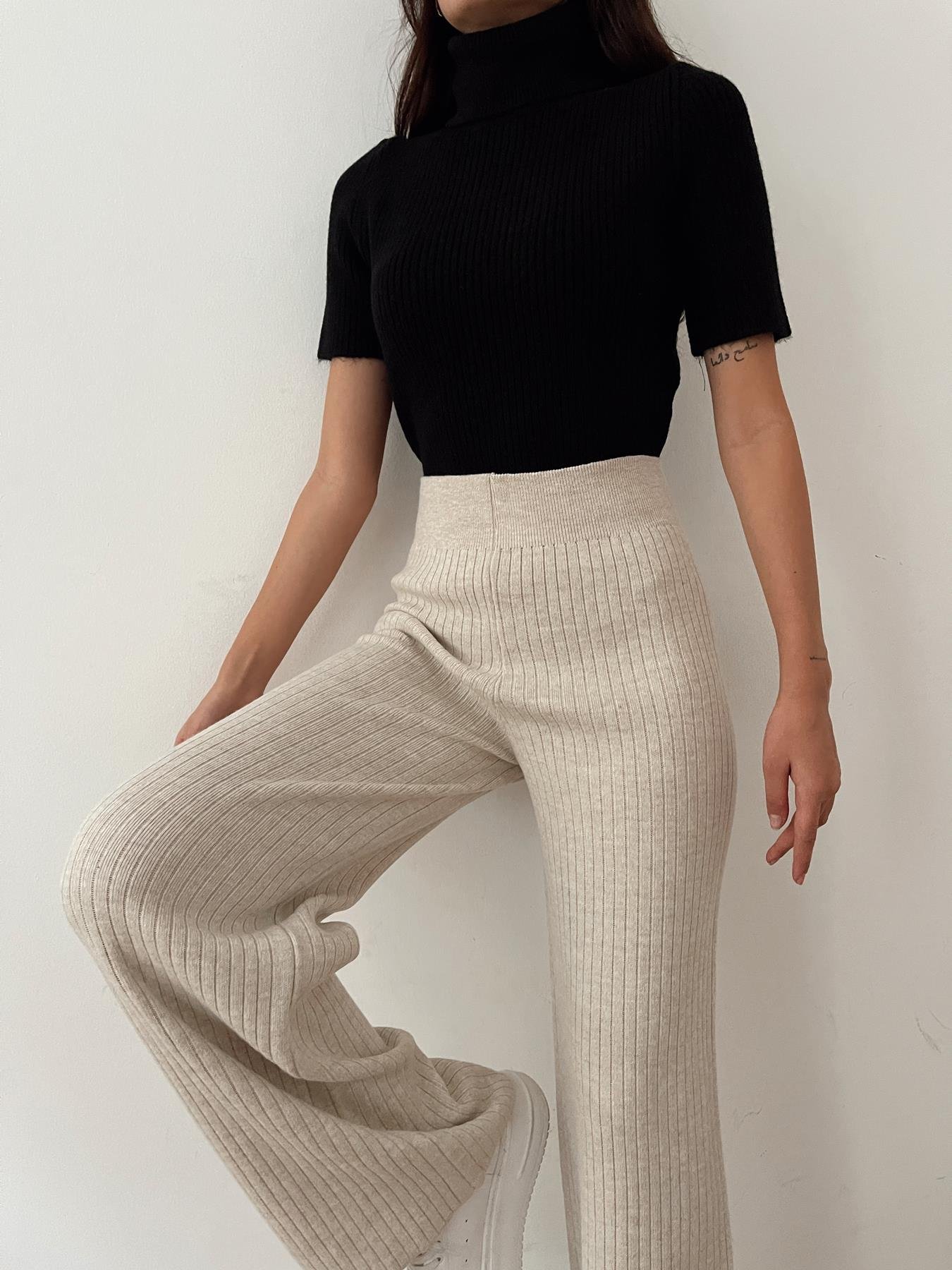 Fitilli Triko Pantolon TAŞ