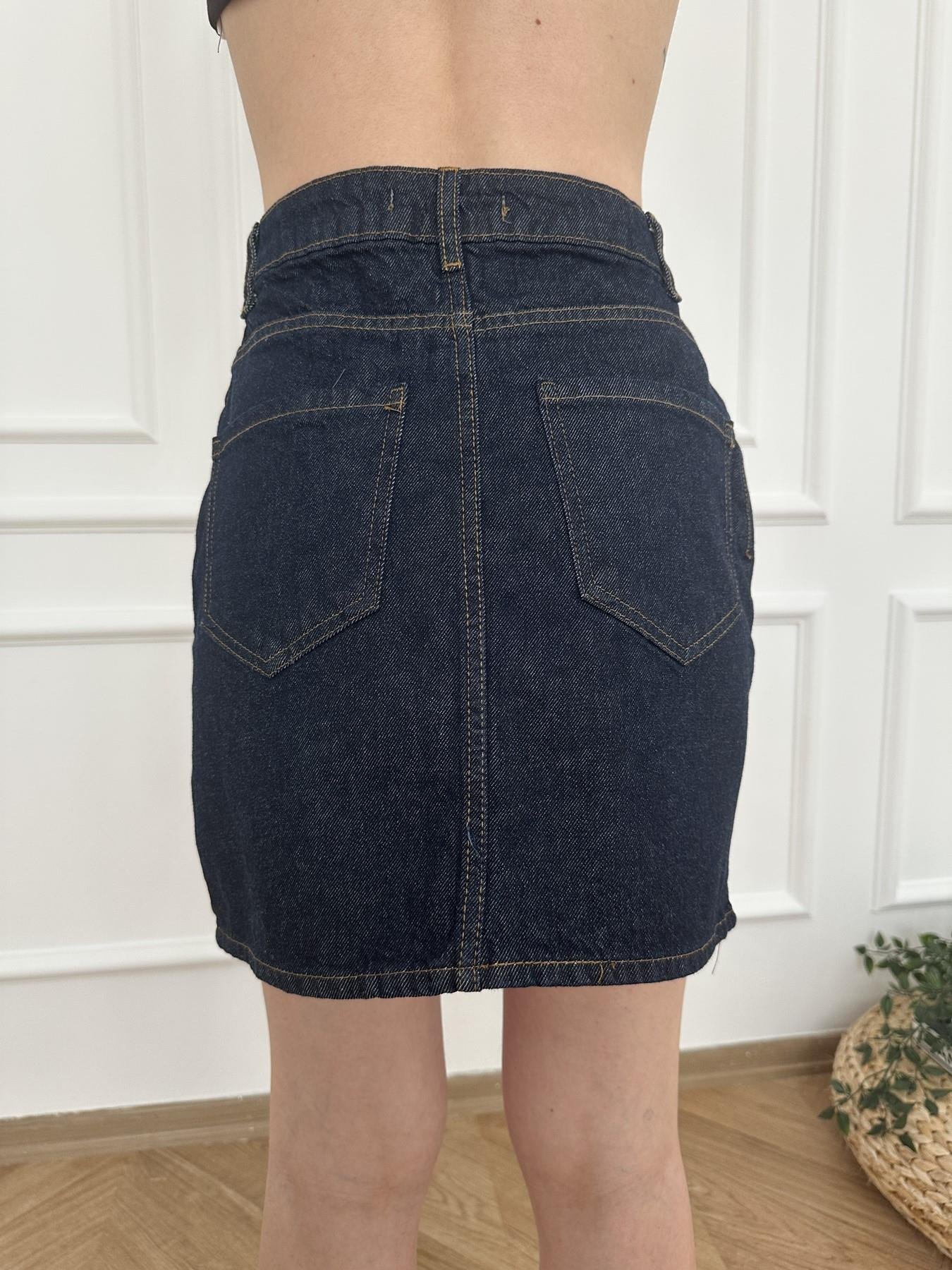 Gabardin Etek Lacivert