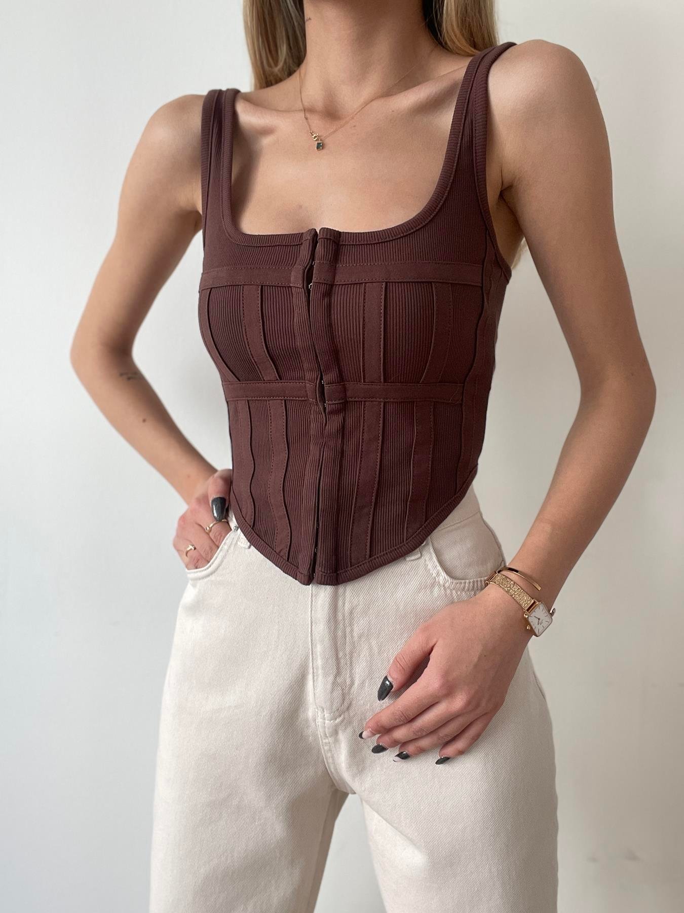 Gabardin Mom Fıt Pantolon TAŞ