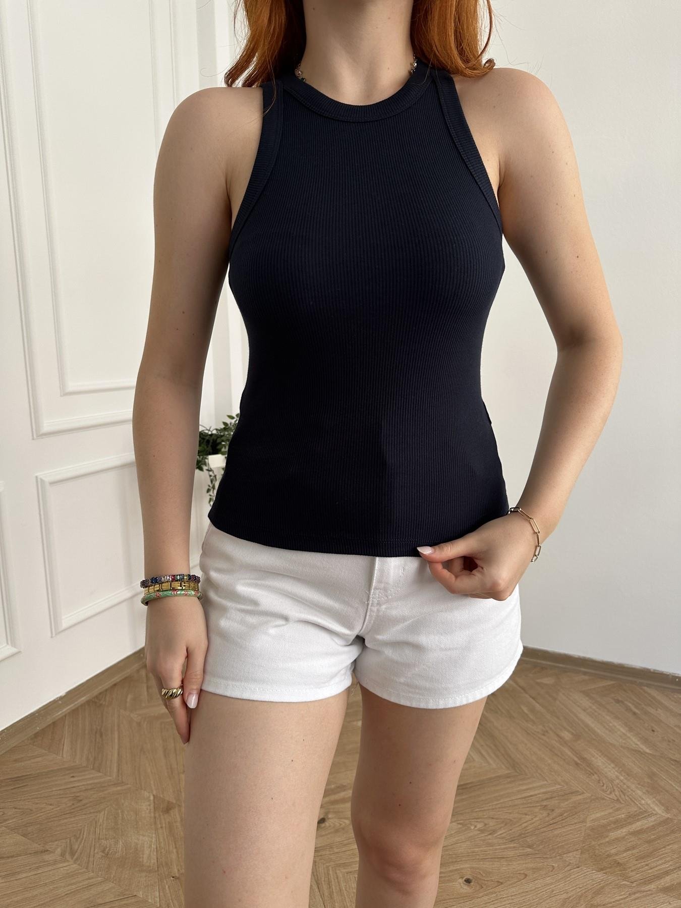 Geniş Biyeli Atlet Lacivert