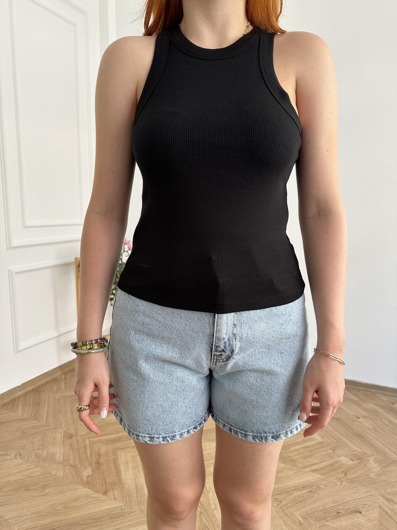 Geniş Biyeli Atlet Siyah