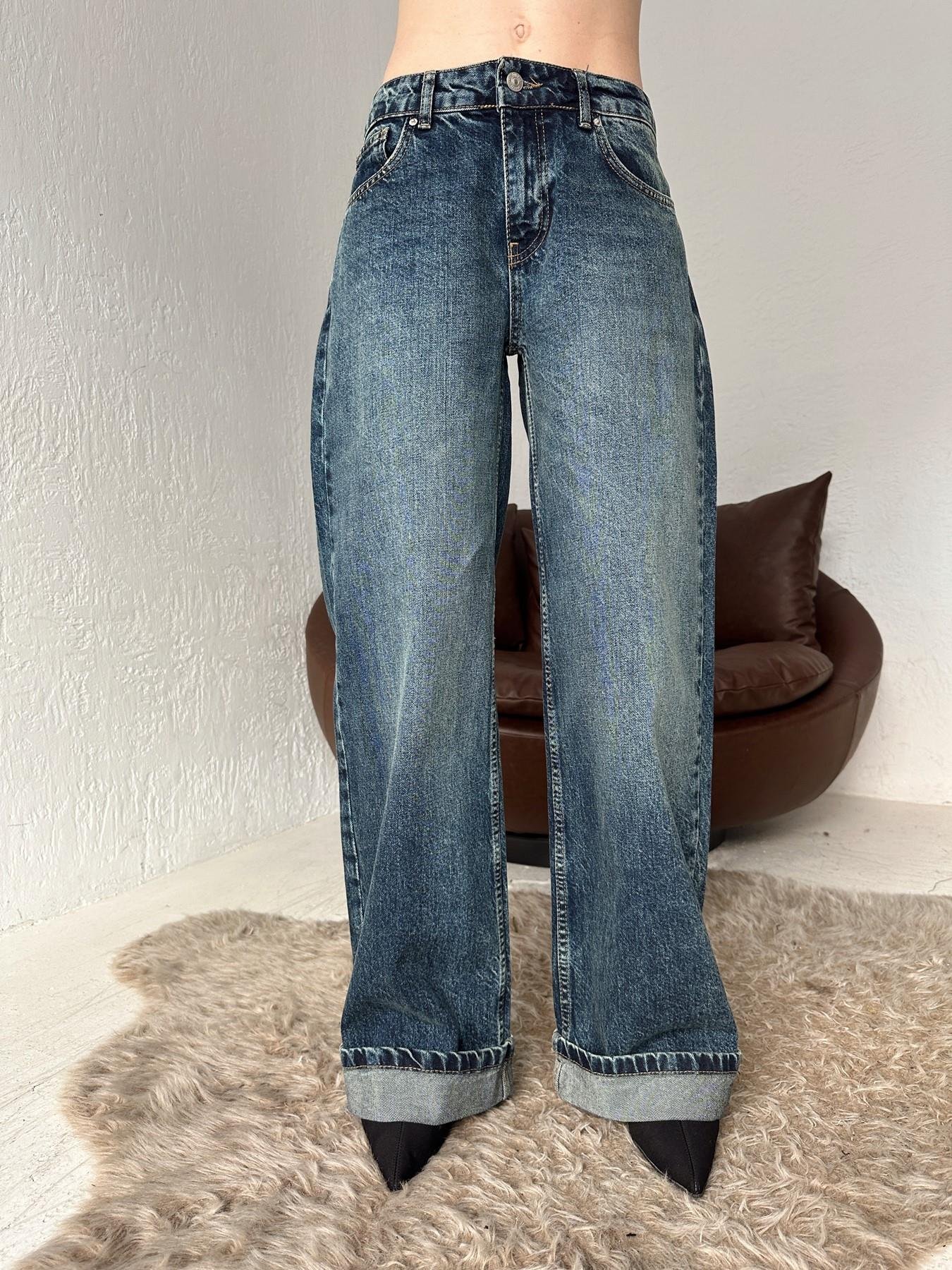 Geniş Kesim Pantolon MAVİ