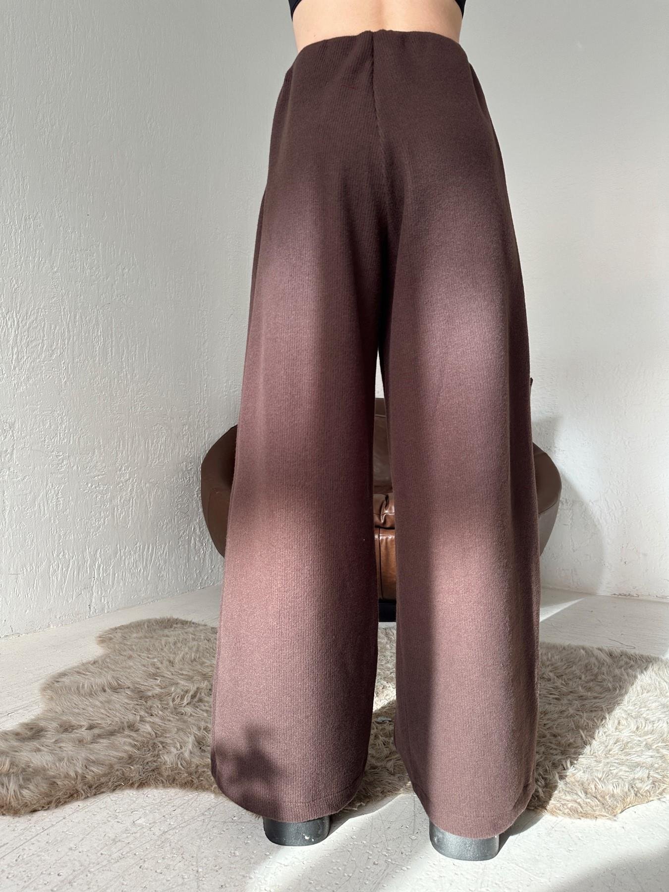 Geniş Paça Fitilli Pantolon KAHVE