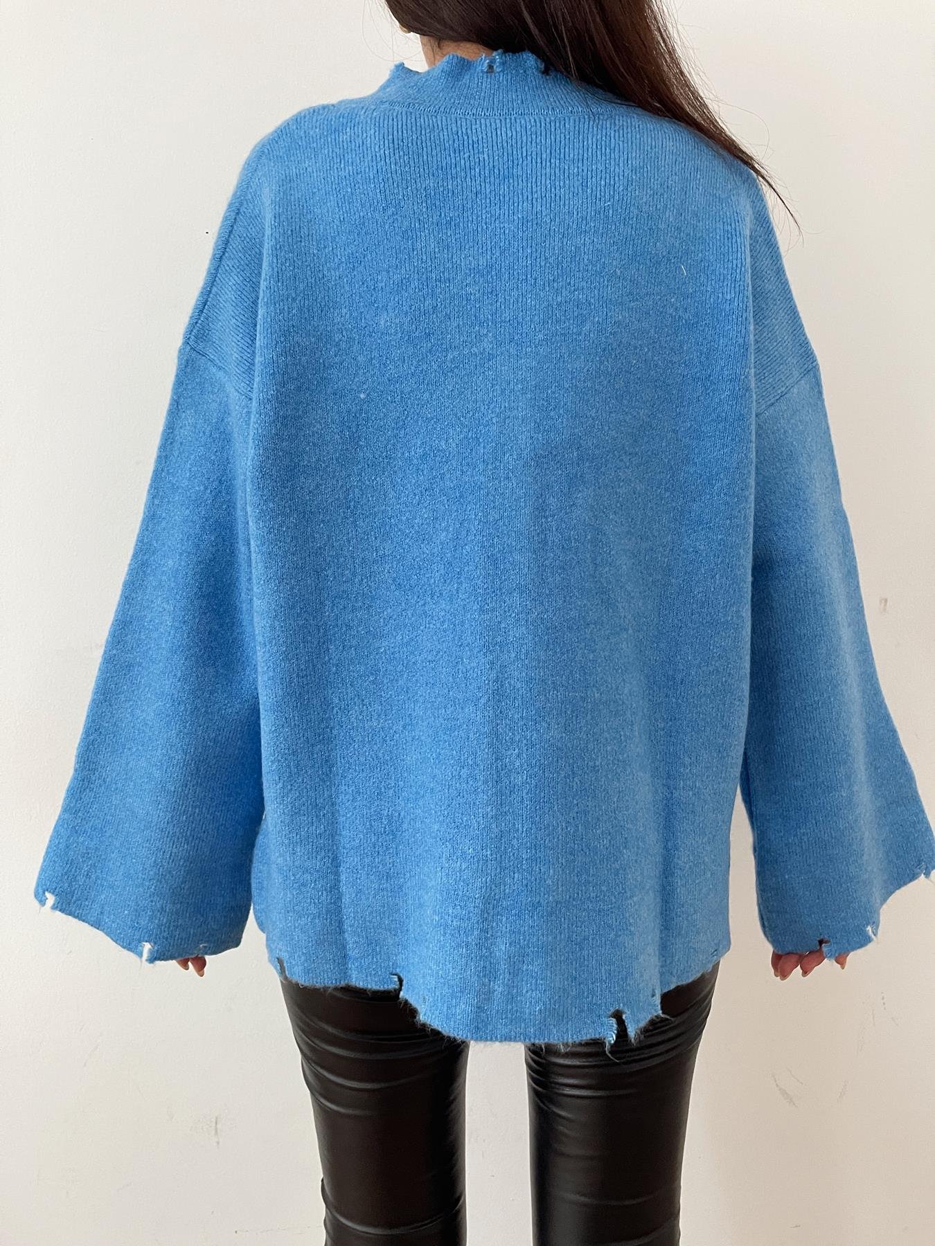 Gold Düğmeli Hırka MAVİ