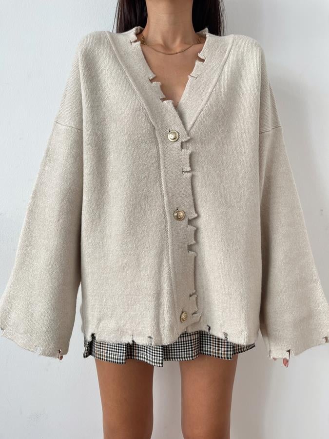 Gold Düğmeli Hırka TAŞ