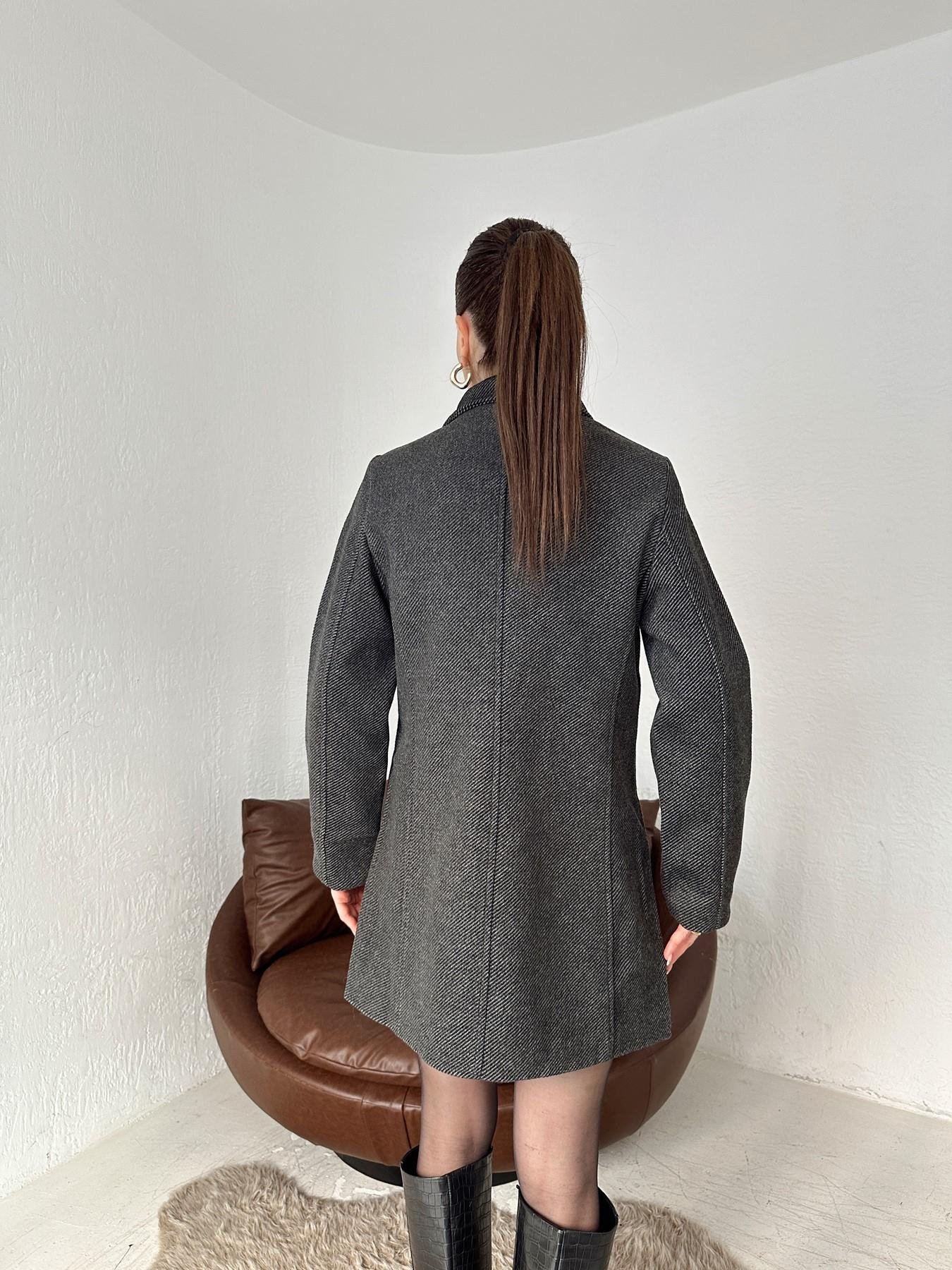 Gold Düğmeli Kaşe Kaban SİYAH