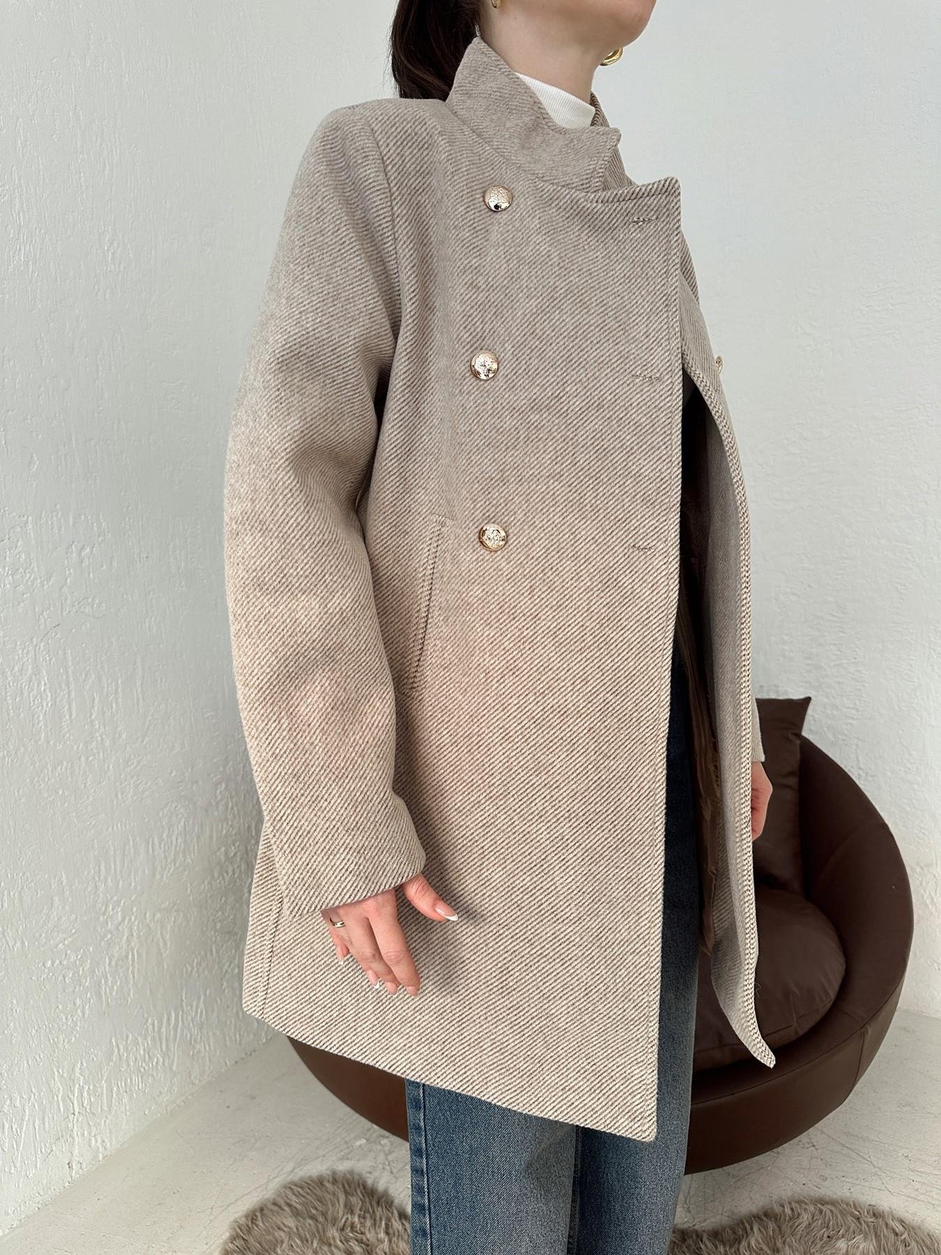 Gold Düğmeli Kaşe Kaban TAŞ