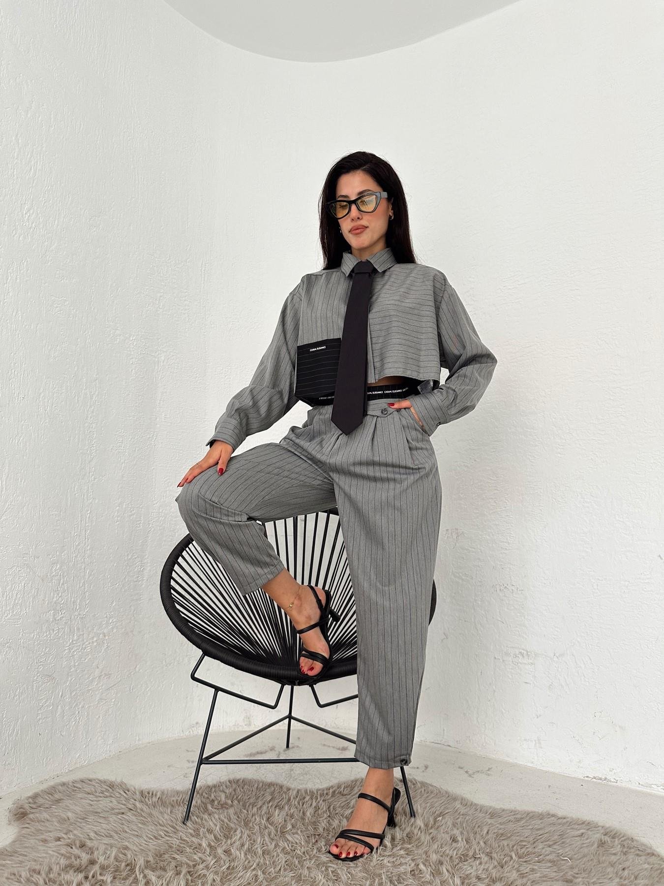 Grogren Detaylı Pantolon GRİ