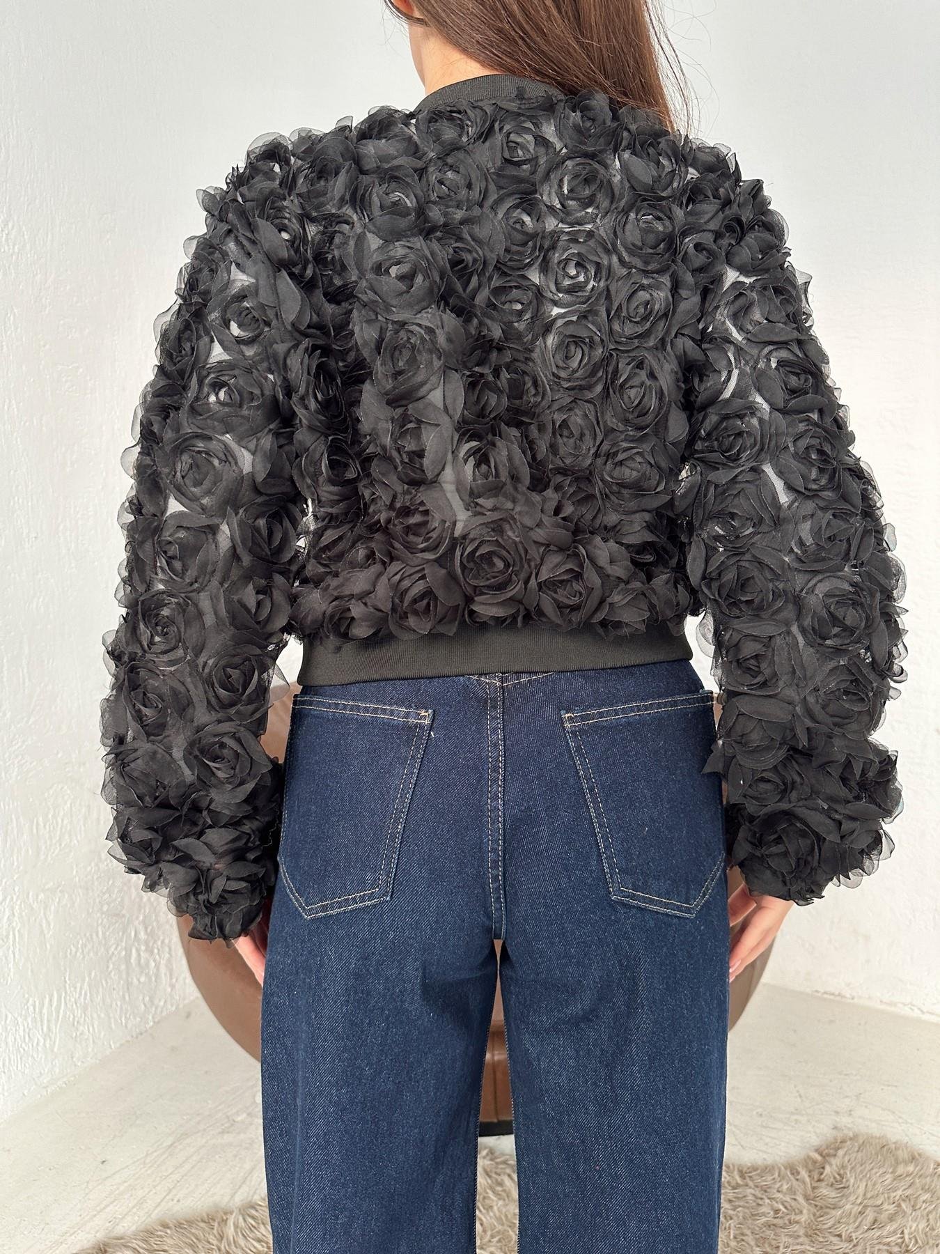 Güllü Ceket SİYAH