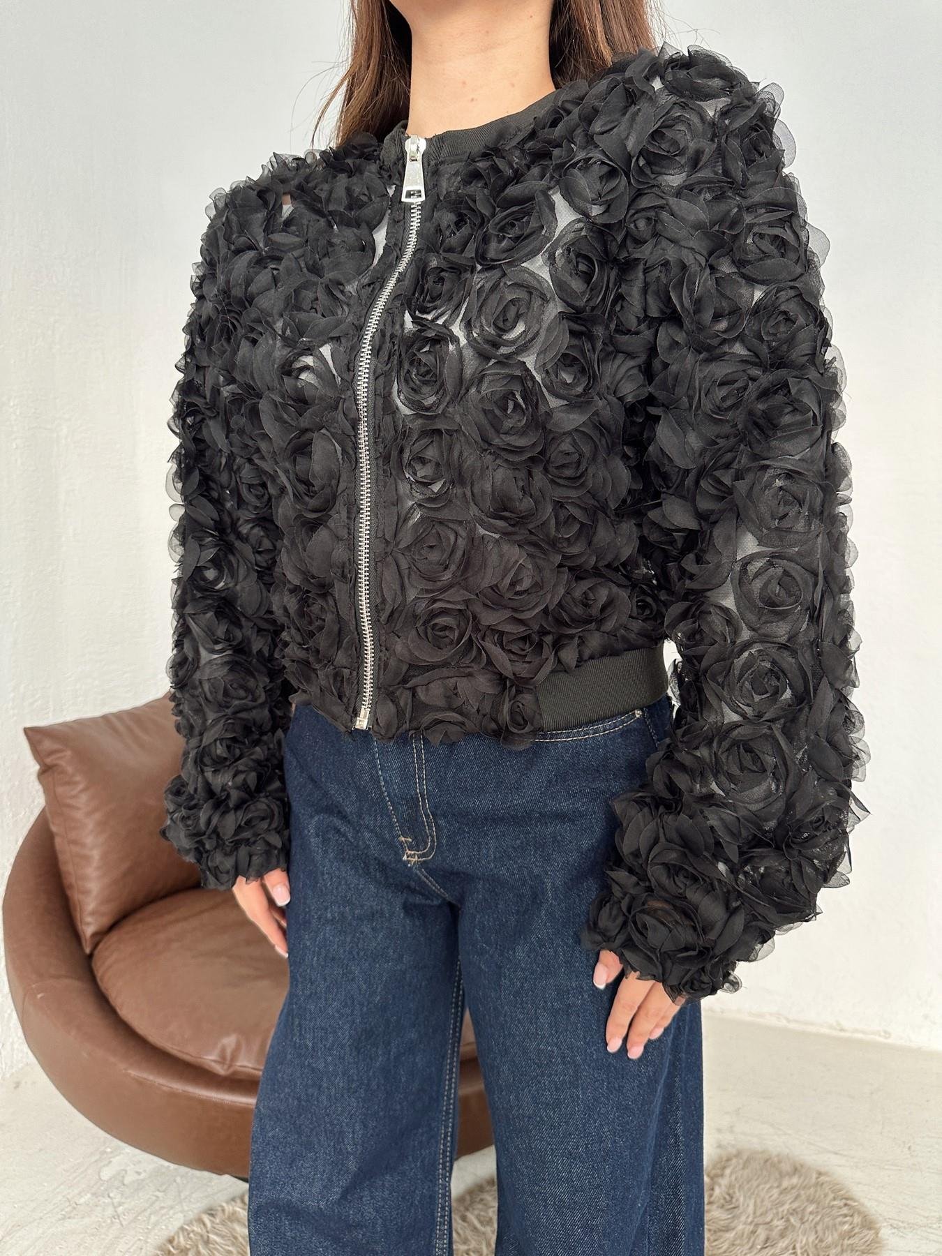 Güllü Ceket SİYAH