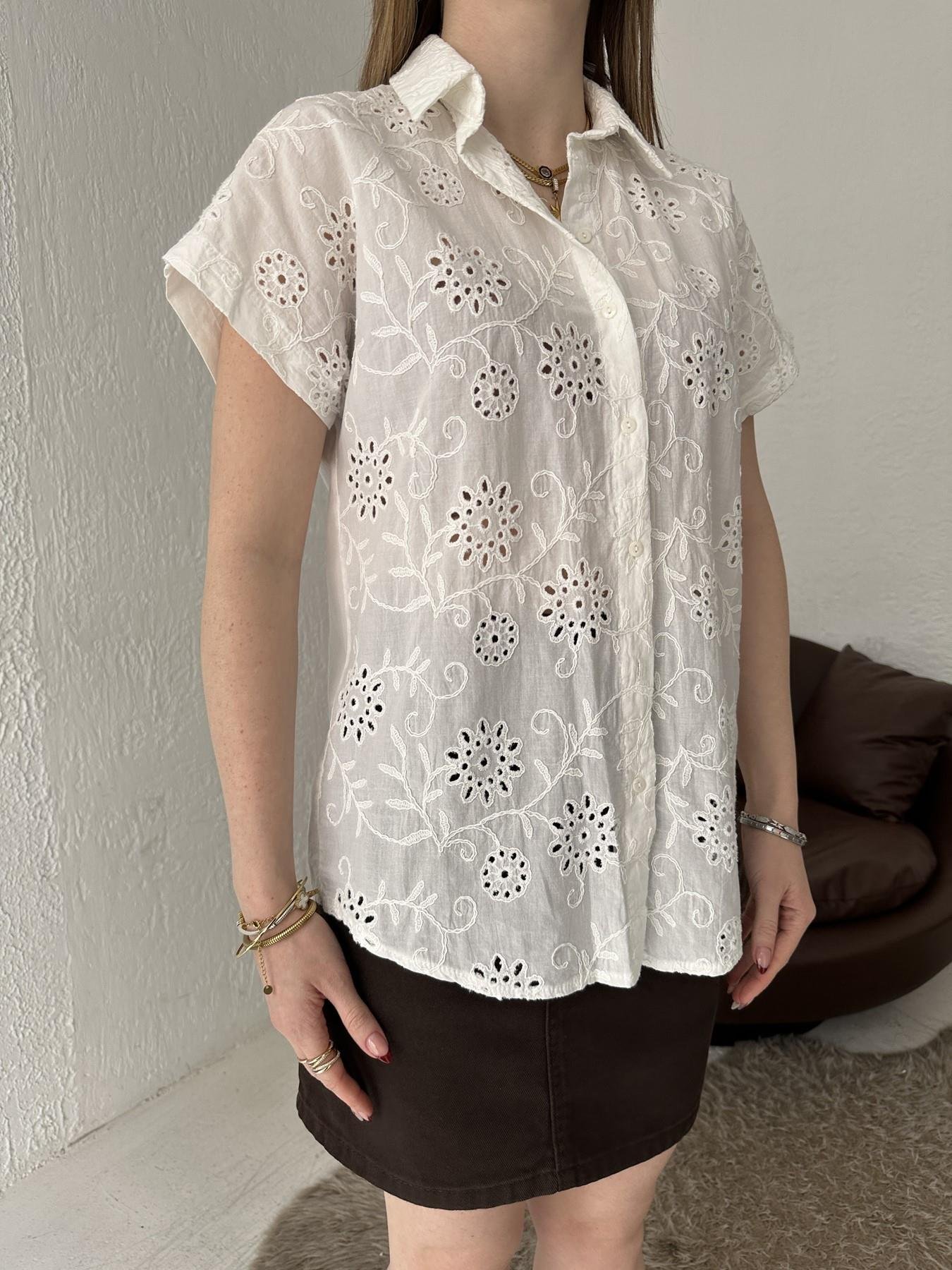 Güpür Gömlek Ekru