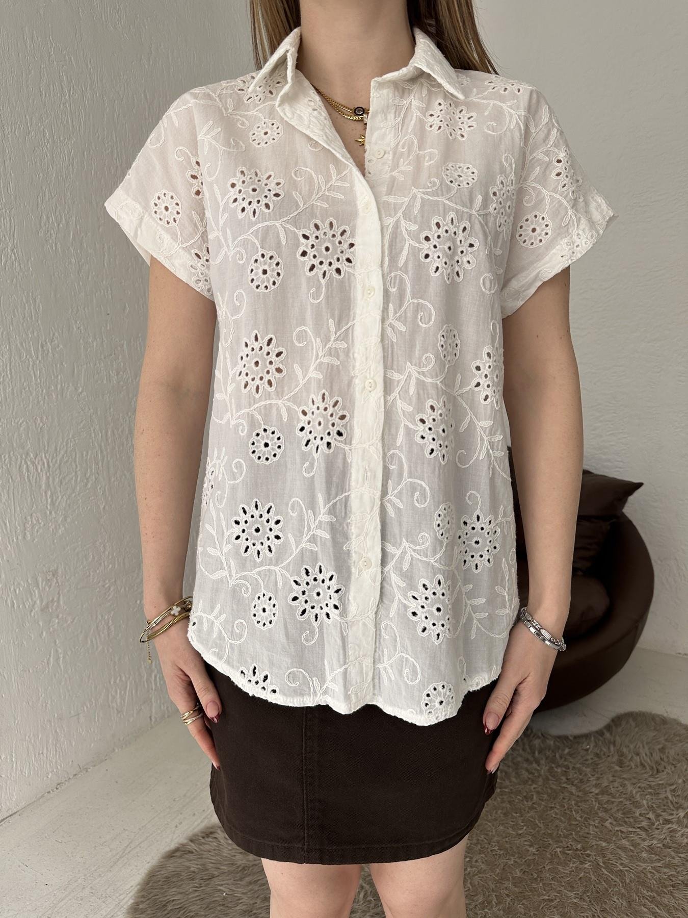 Güpür Gömlek Ekru