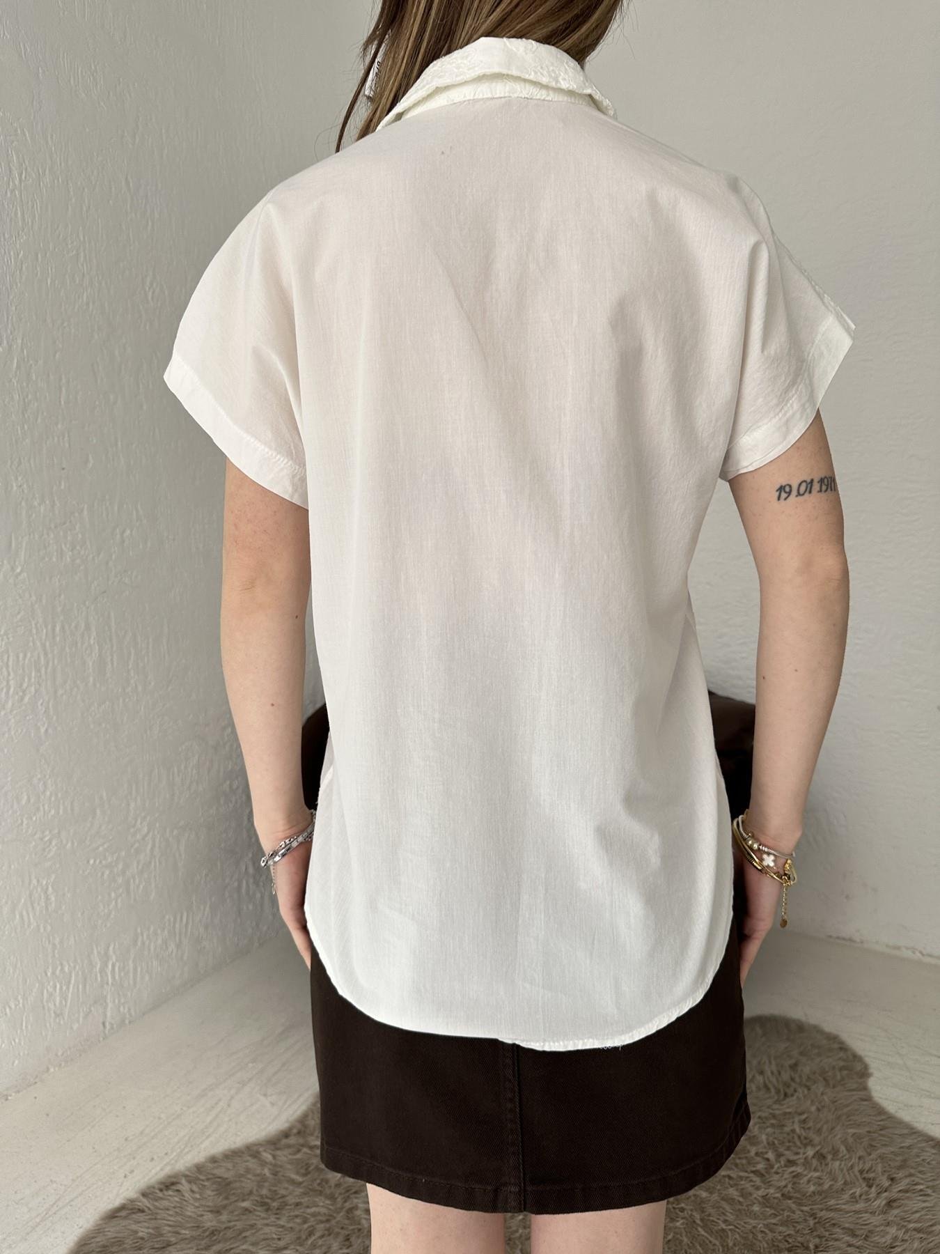 Güpür Gömlek Ekru