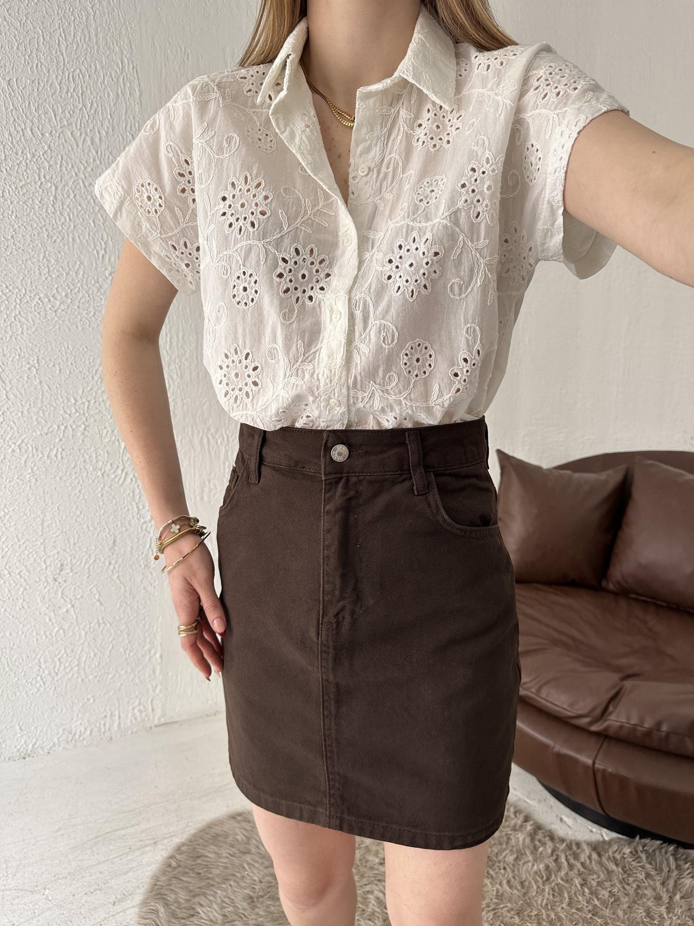 Güpür Gömlek Ekru