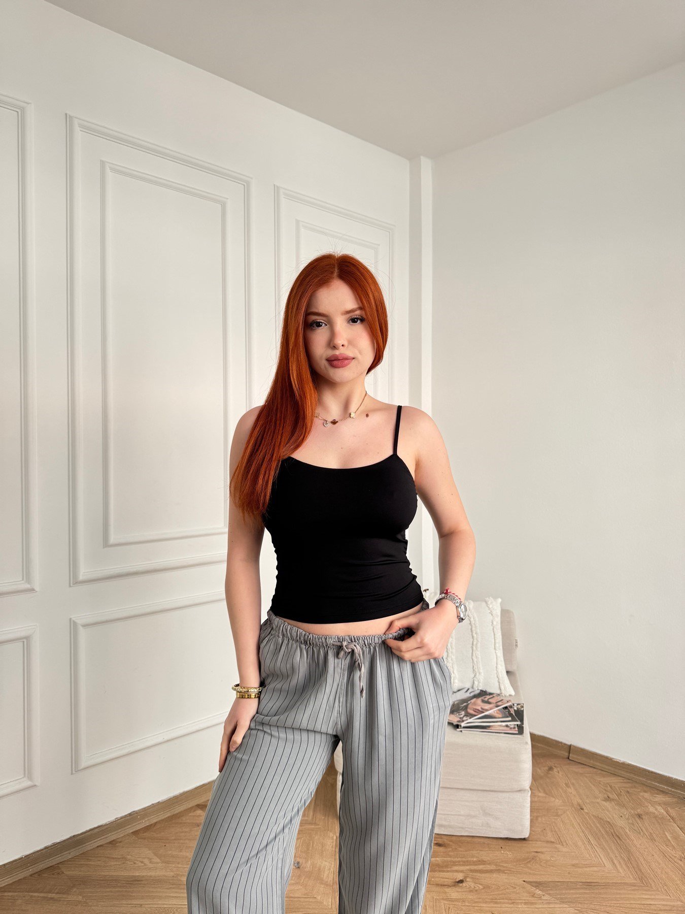 İp Askılı Atlet Siyah