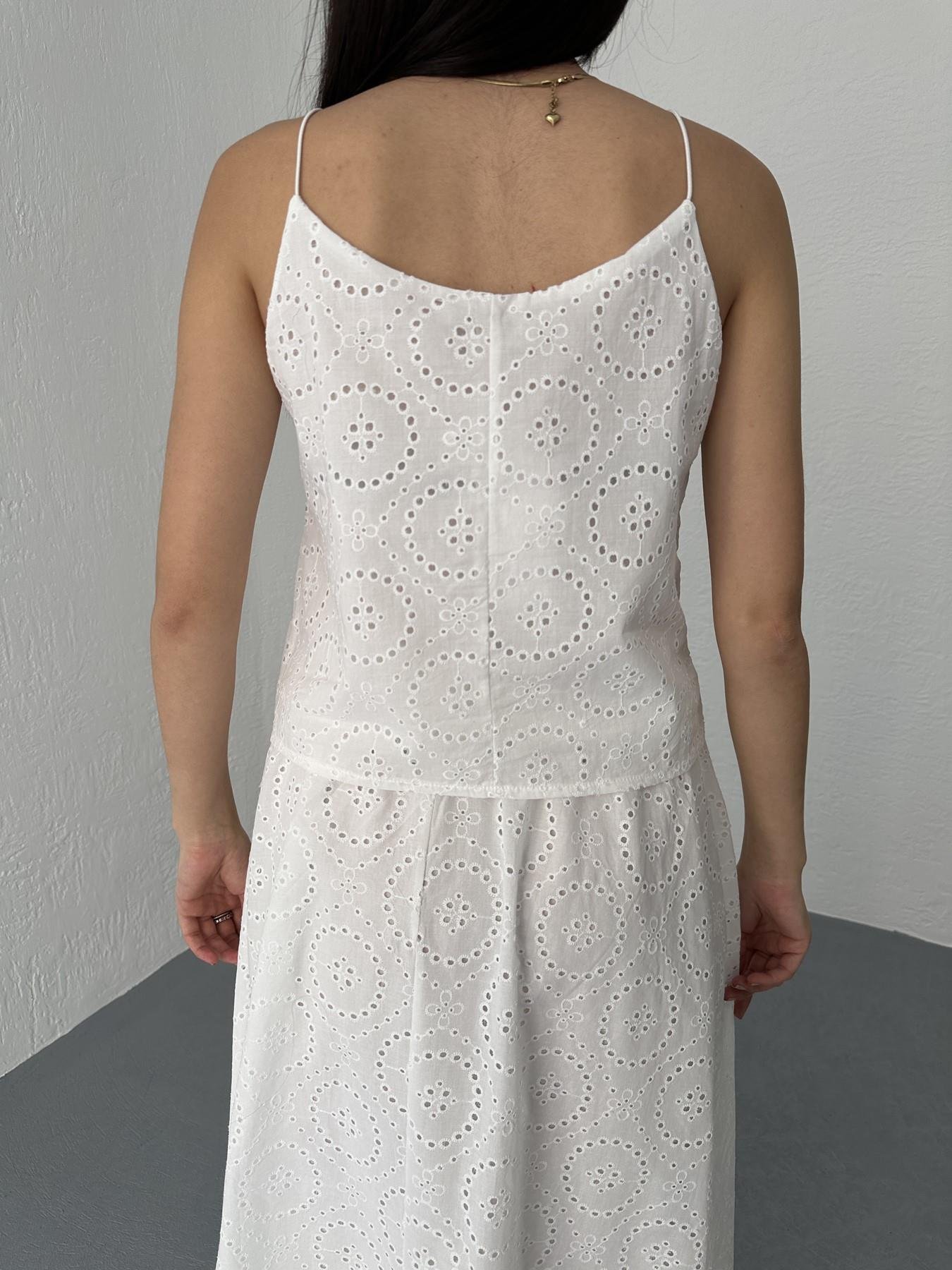 İp Askılı Güpür Bluz Beyaz