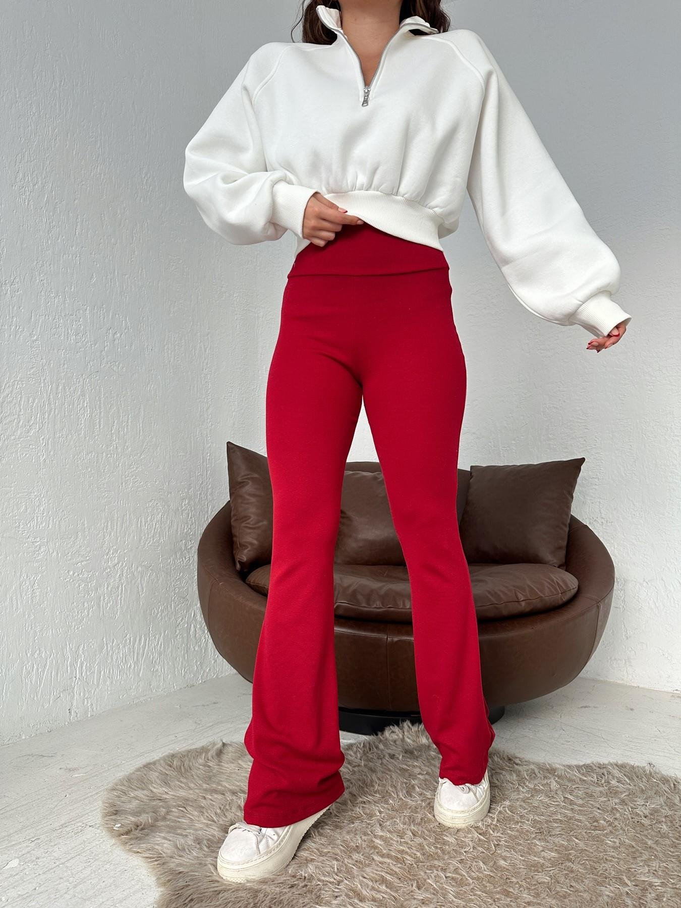 İspanyol Paça Tayt BORDO