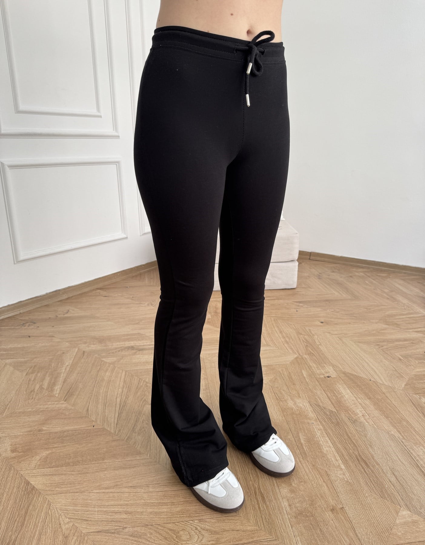 İspanyol Paça Tayt Pantolon Siyah