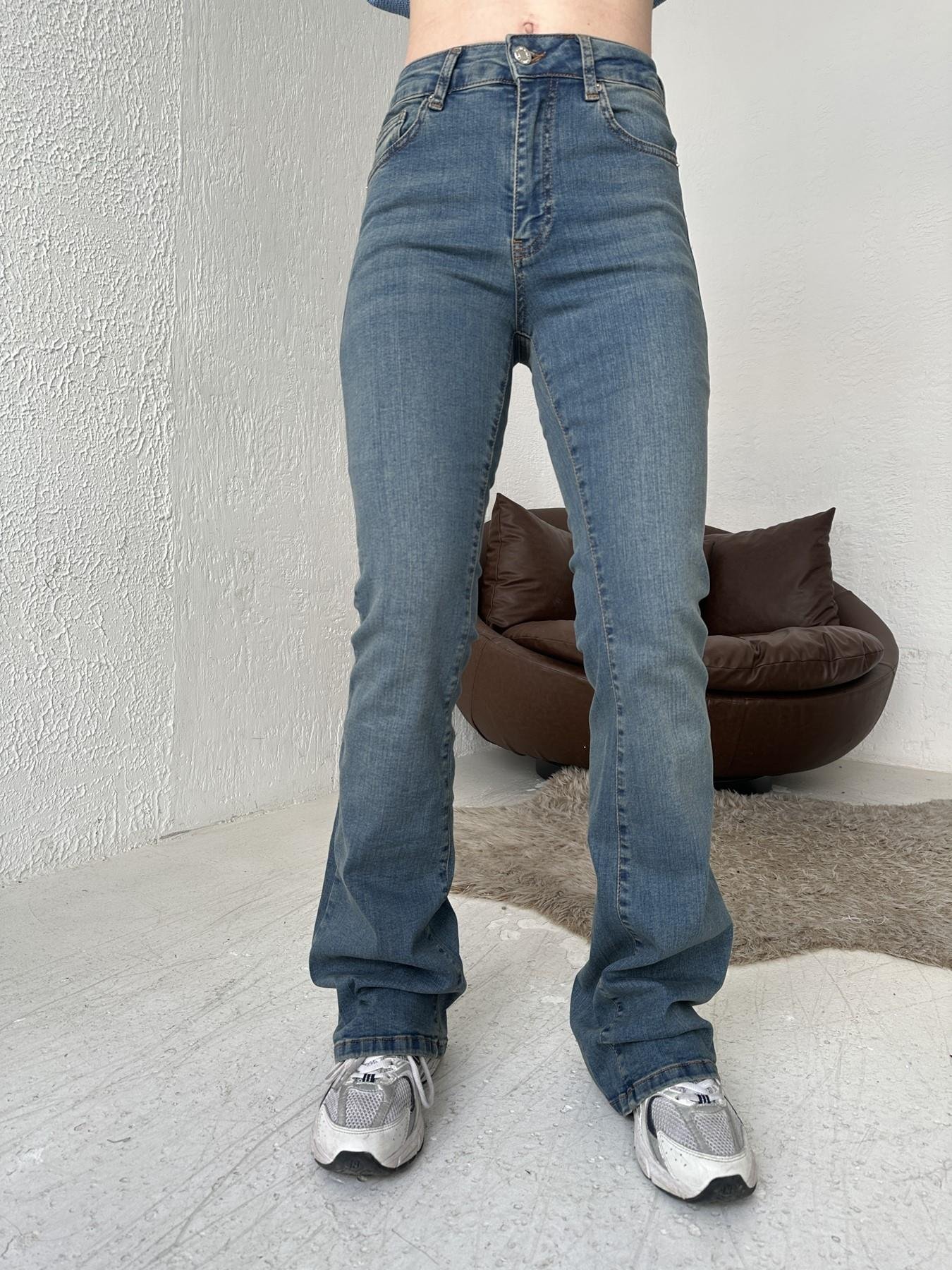 İspanyol Skinny Jean 62 ORTA MAVİ TİNTLİ