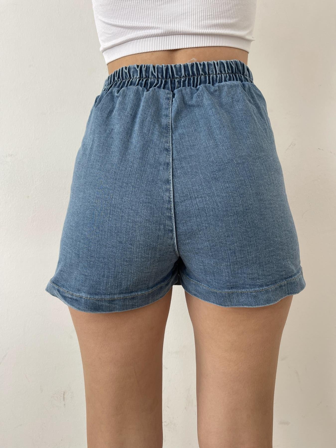 Jean Şort Etek MAVİ