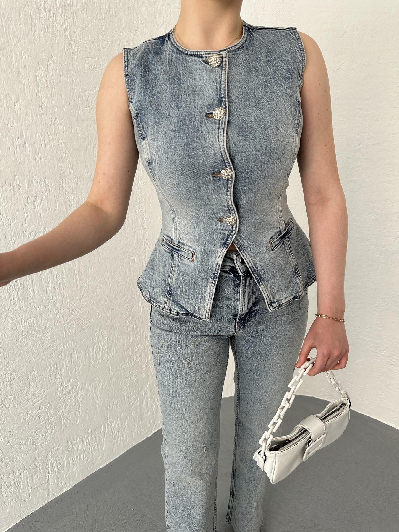 Jean Yelek 14 açık mavi