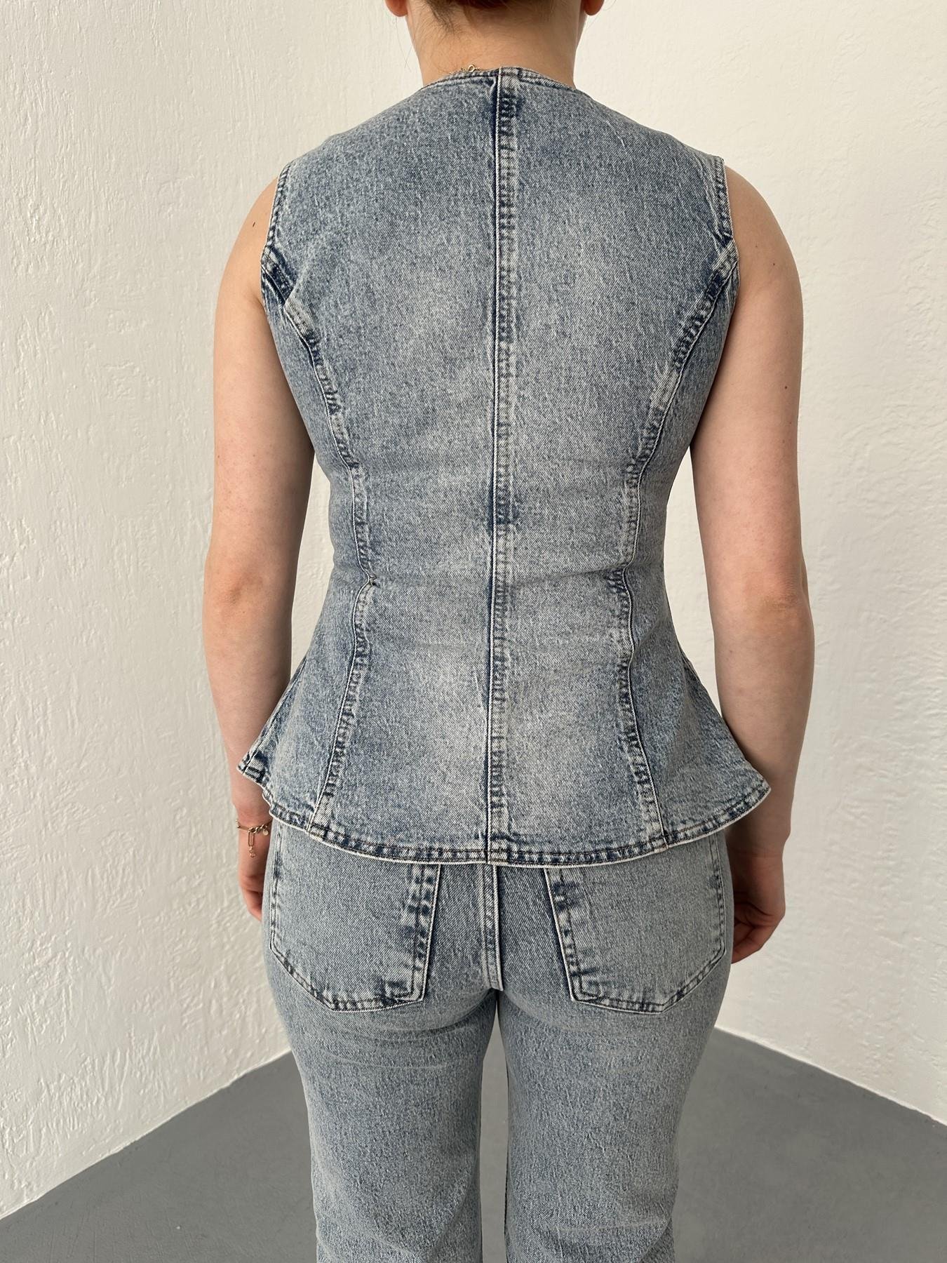 Jean Yelek 14 açık mavi