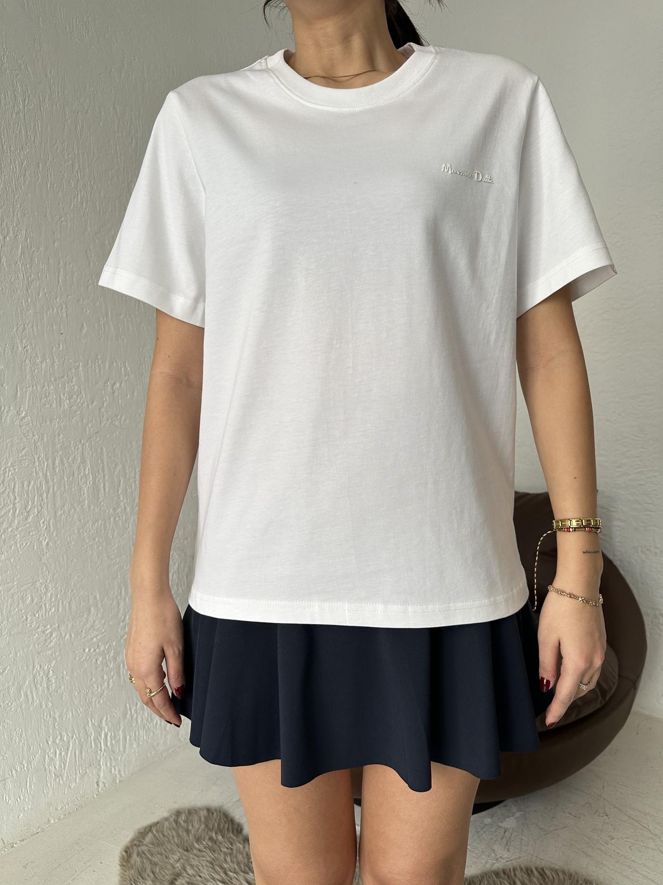 Kabartmalı Yazılı Tişört EKRU