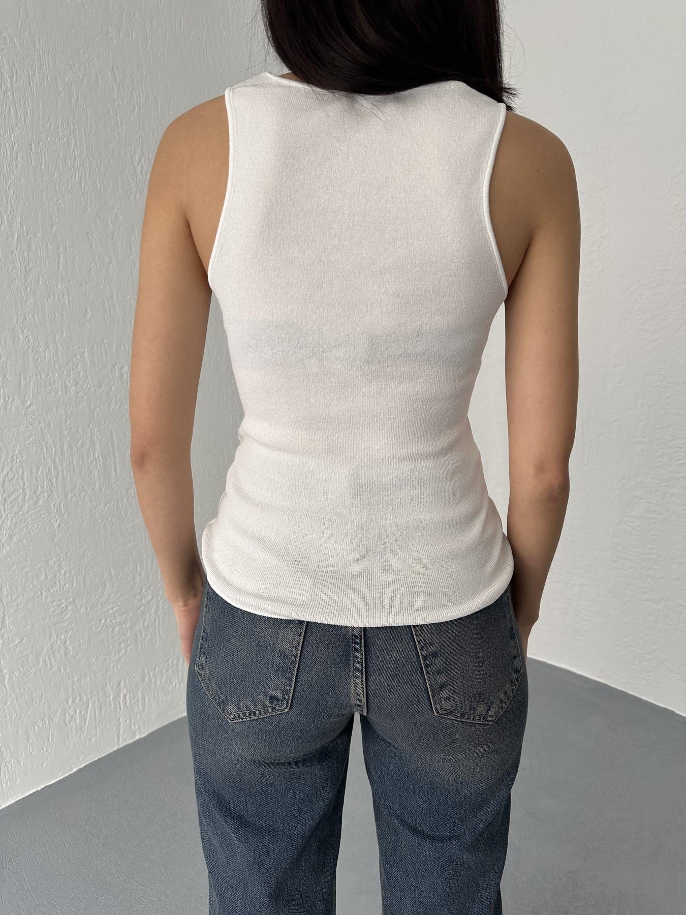 Kalın Askılı Basic Triko Beyaz