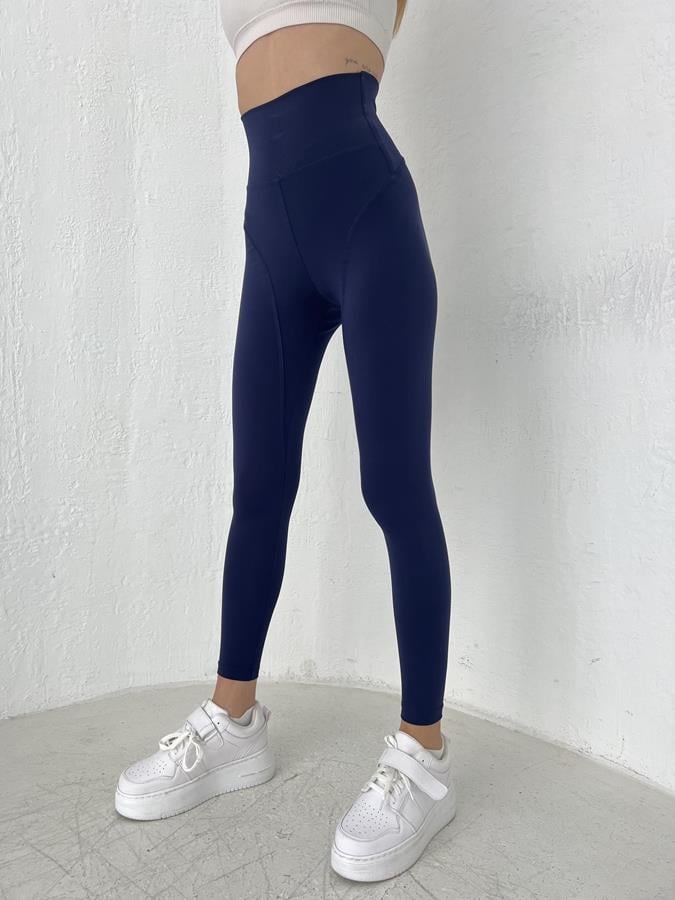 Kalın Lastikli Sporcu Tayt LACİVERT