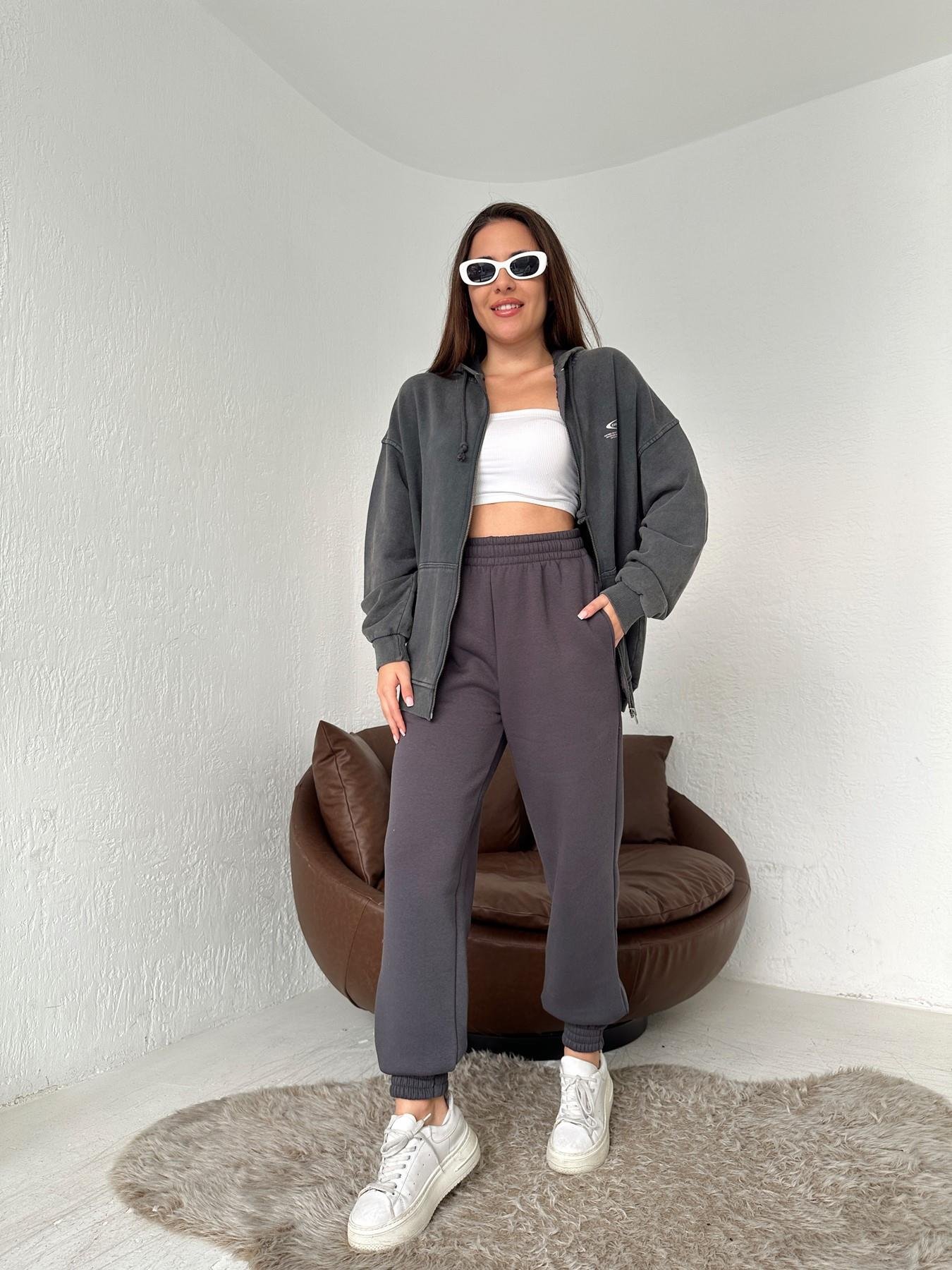 Kalın Paça 3 İplik Eşofman Altı ANTRASİT