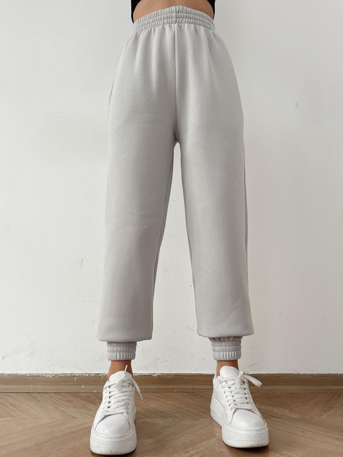 Kalın Paça 3 İplik Eşofman Altı GRİ