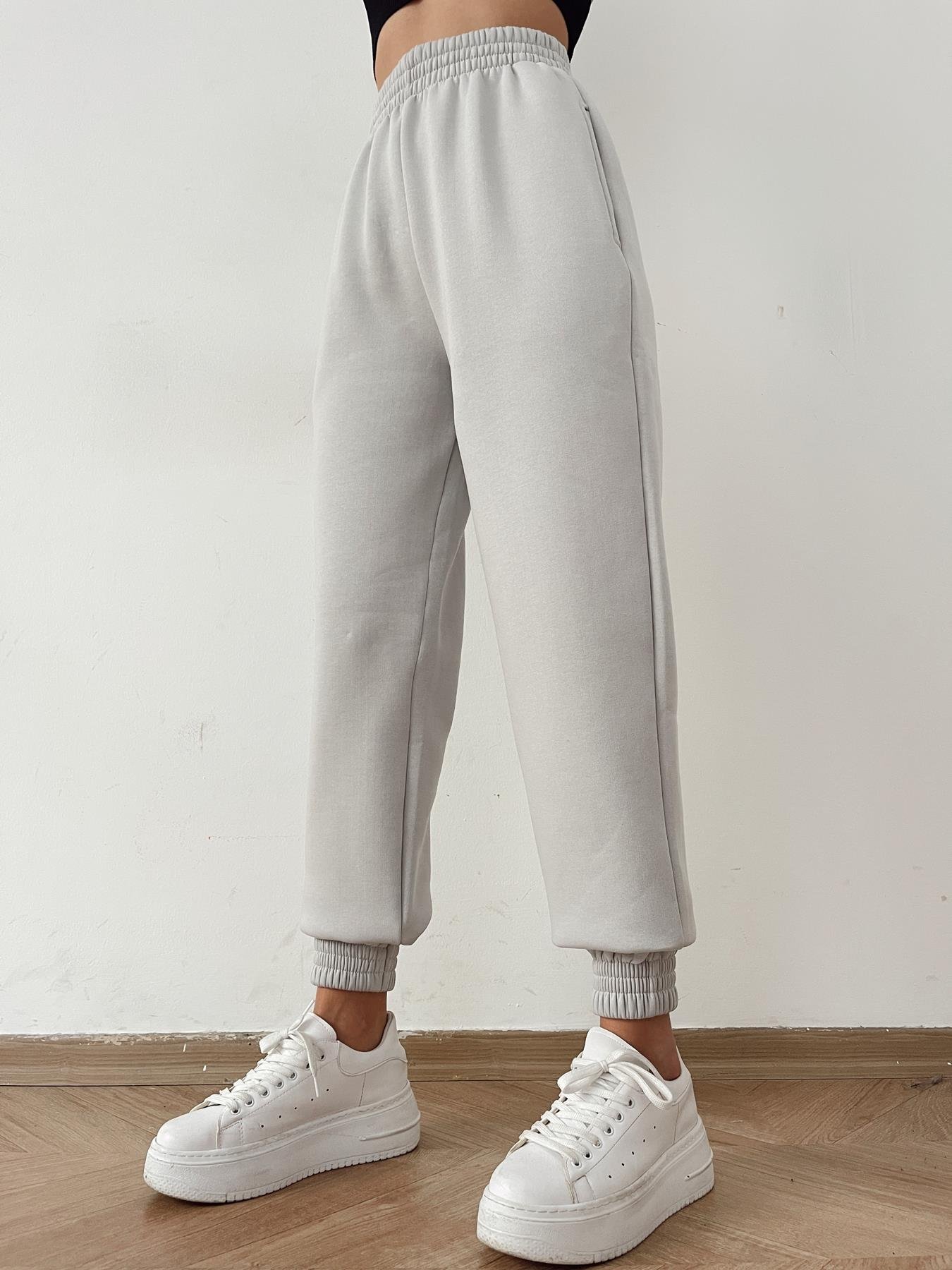 Kalın Paça 3 İplik Eşofman Altı GRİ