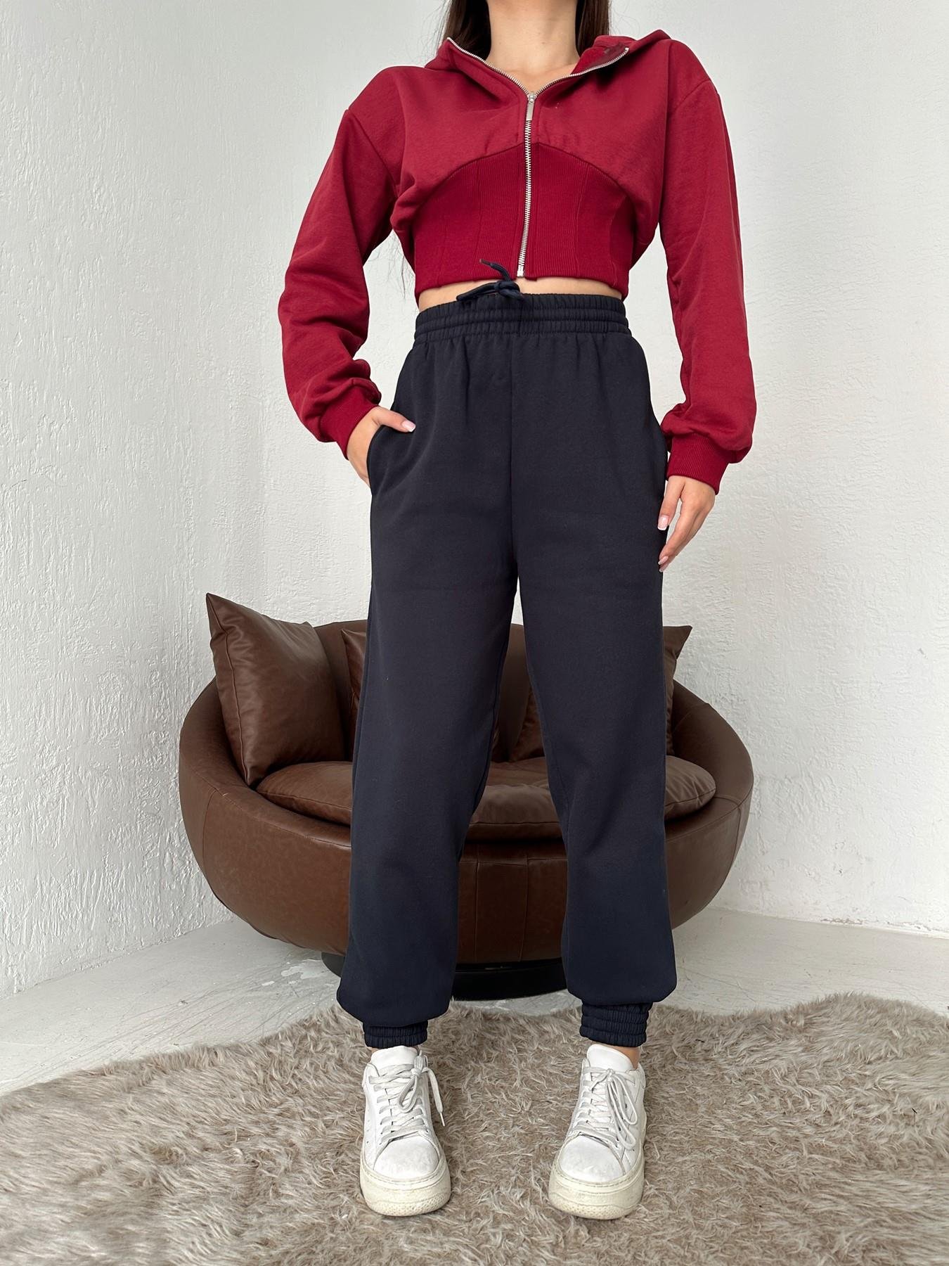 Kalın Paça 3 İplik Eşofman Altı LACİVERT