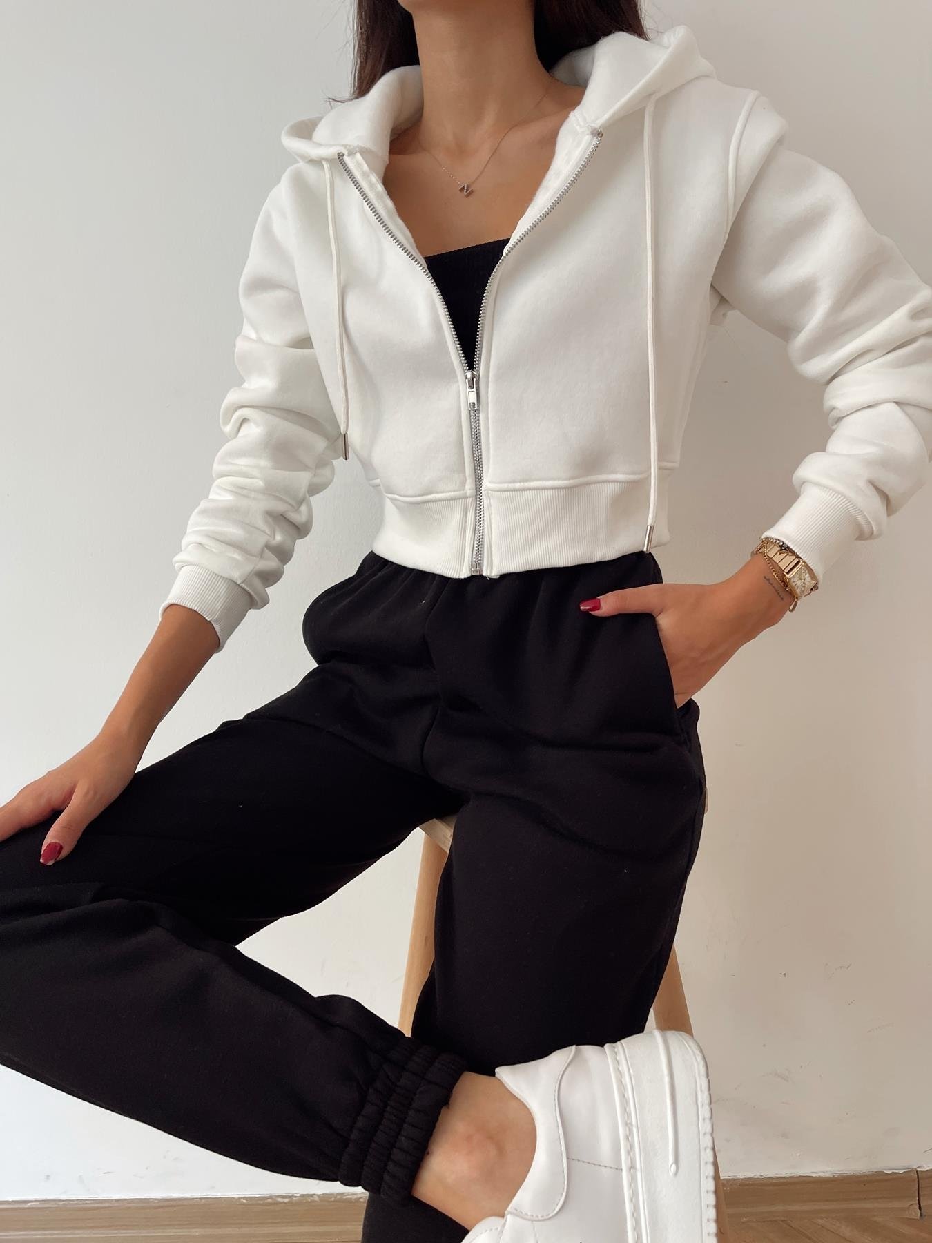 Kalın Paça 3 İplik Eşofman Altı SİYAH