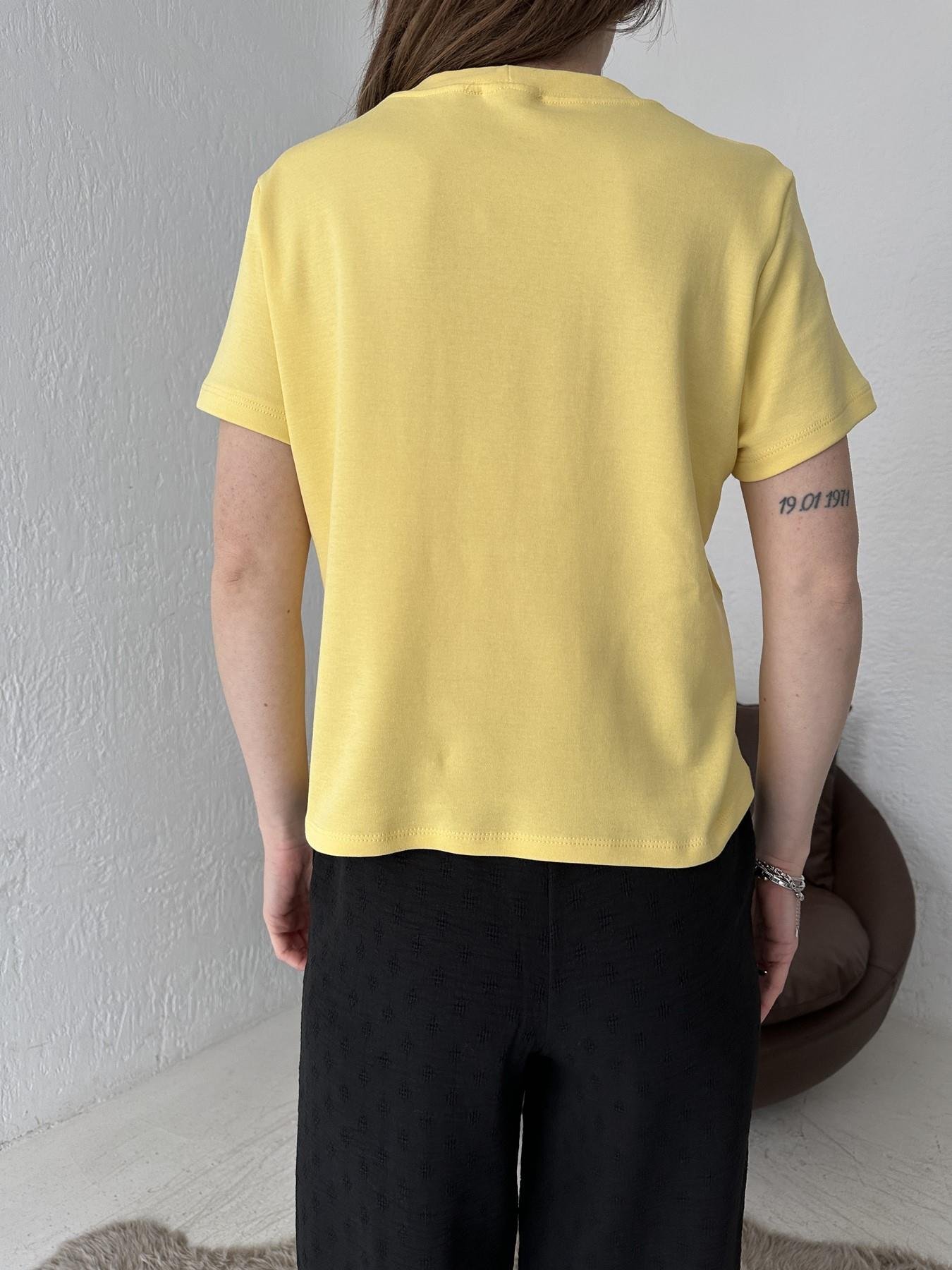 Kalp Nakışlı Tişört SARI