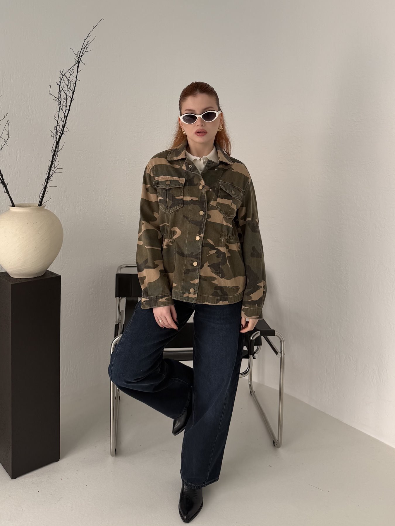 Kamuflaj Desen Gabardin Ceket Kamuflaj