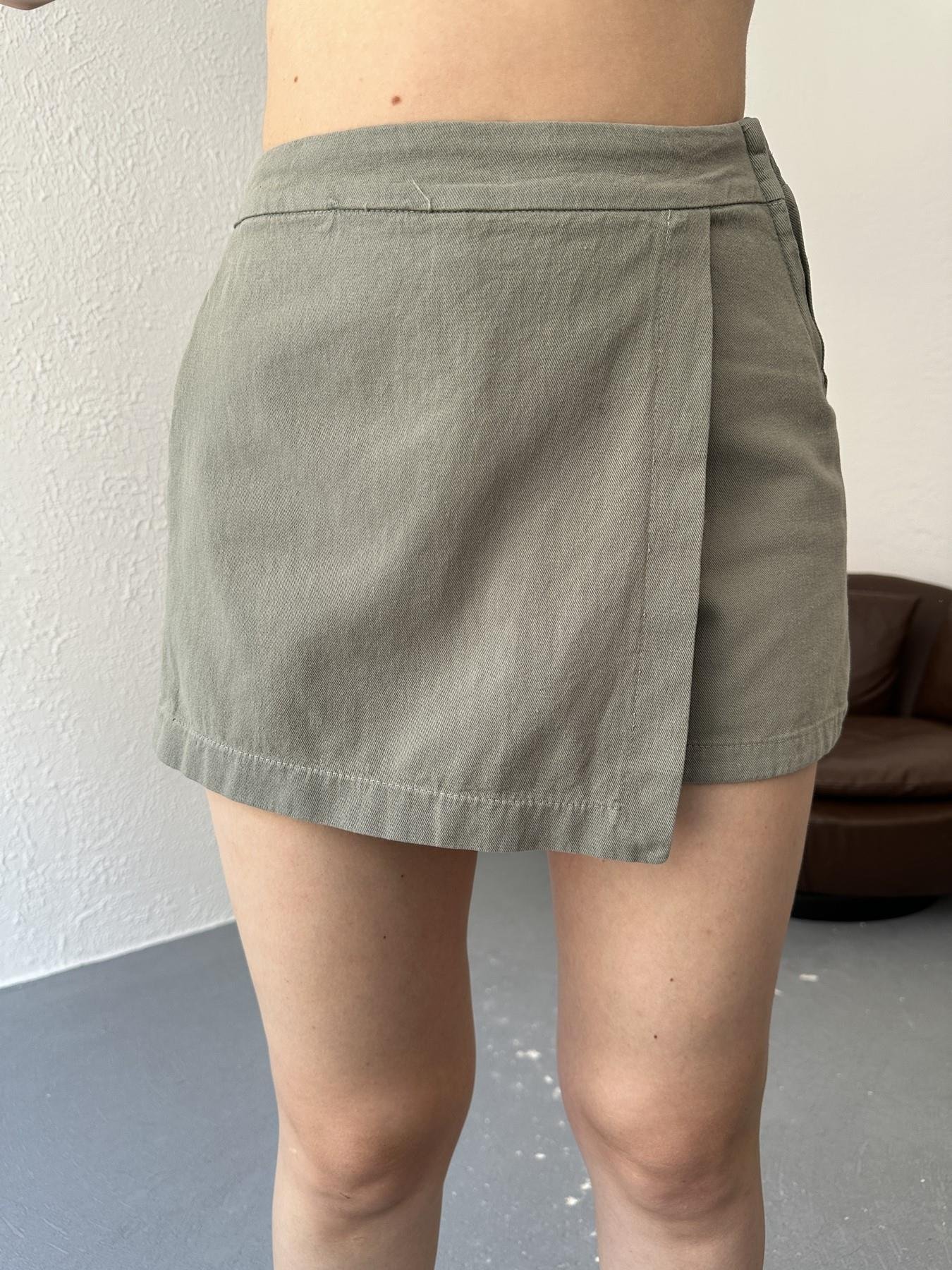 Kapaklı Şort Etek Açık haki