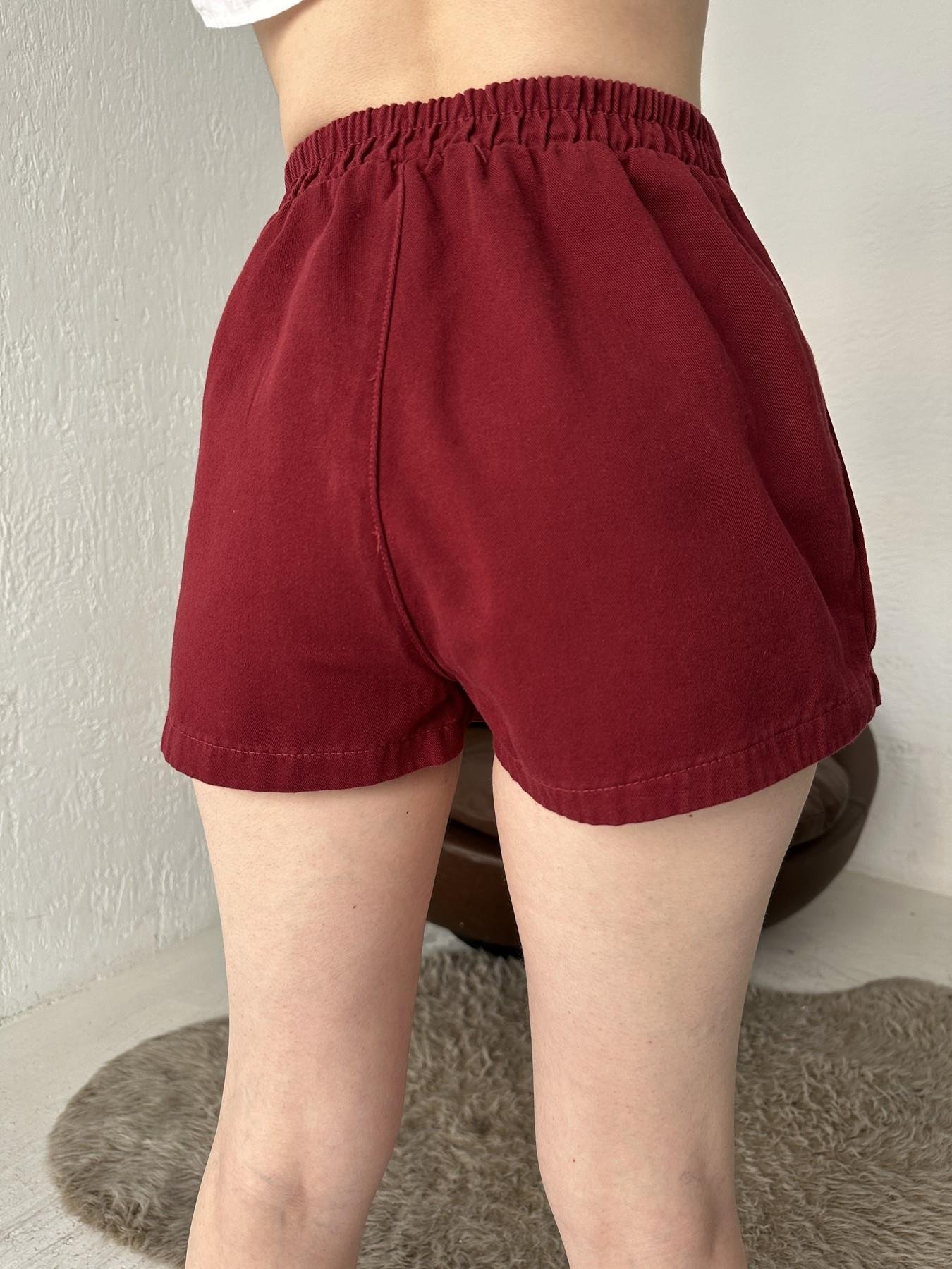 Kapaklı Şort Etek BORDO