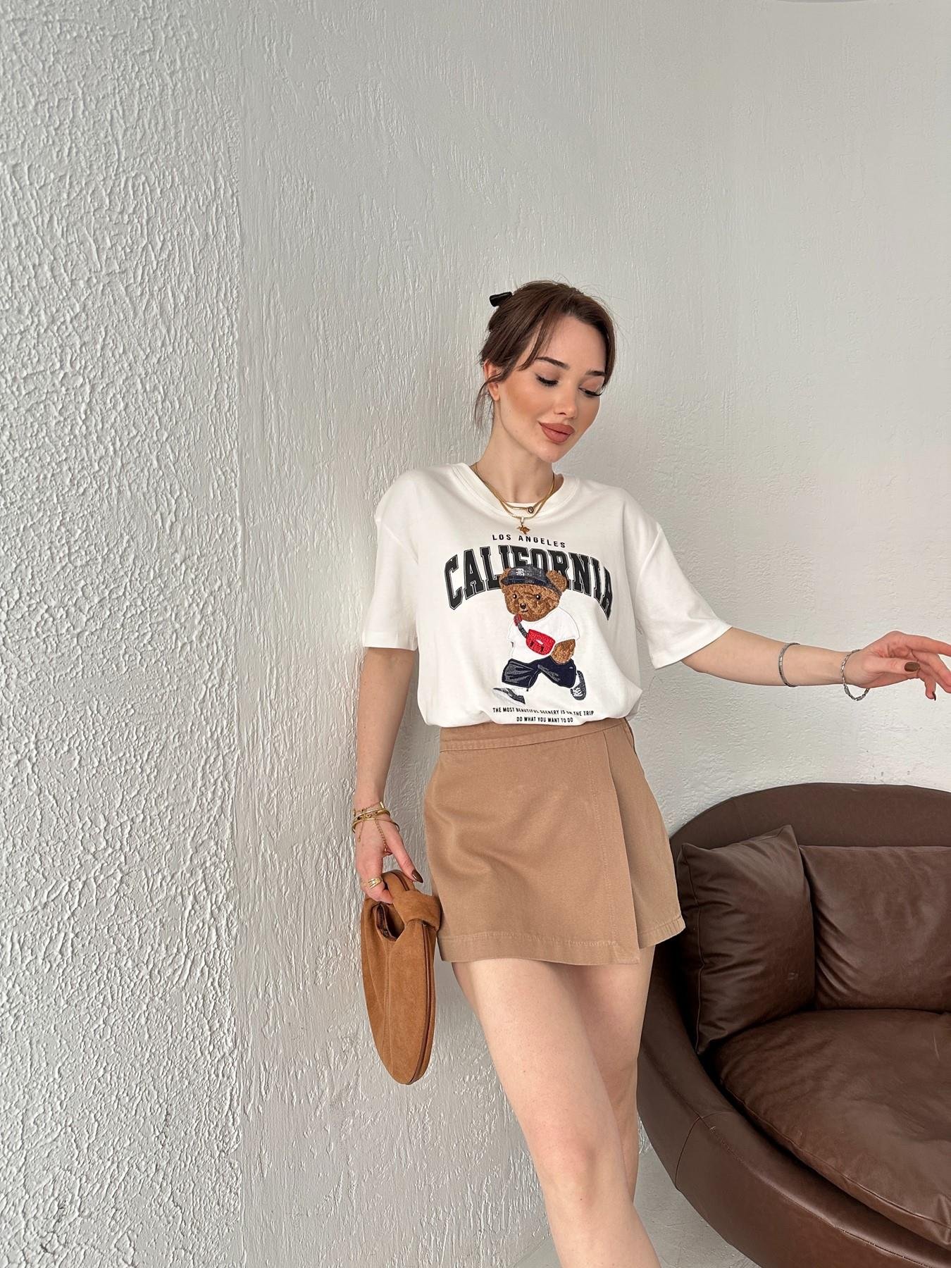 Kapaklı Şort Etek VİZON