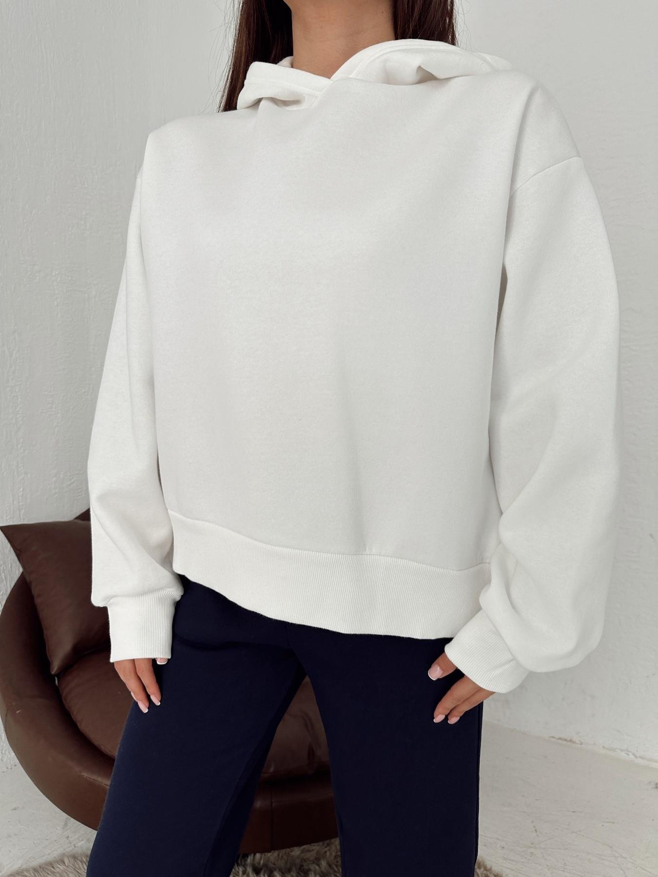 Kapüşonlu  Sweatshirt EKRU