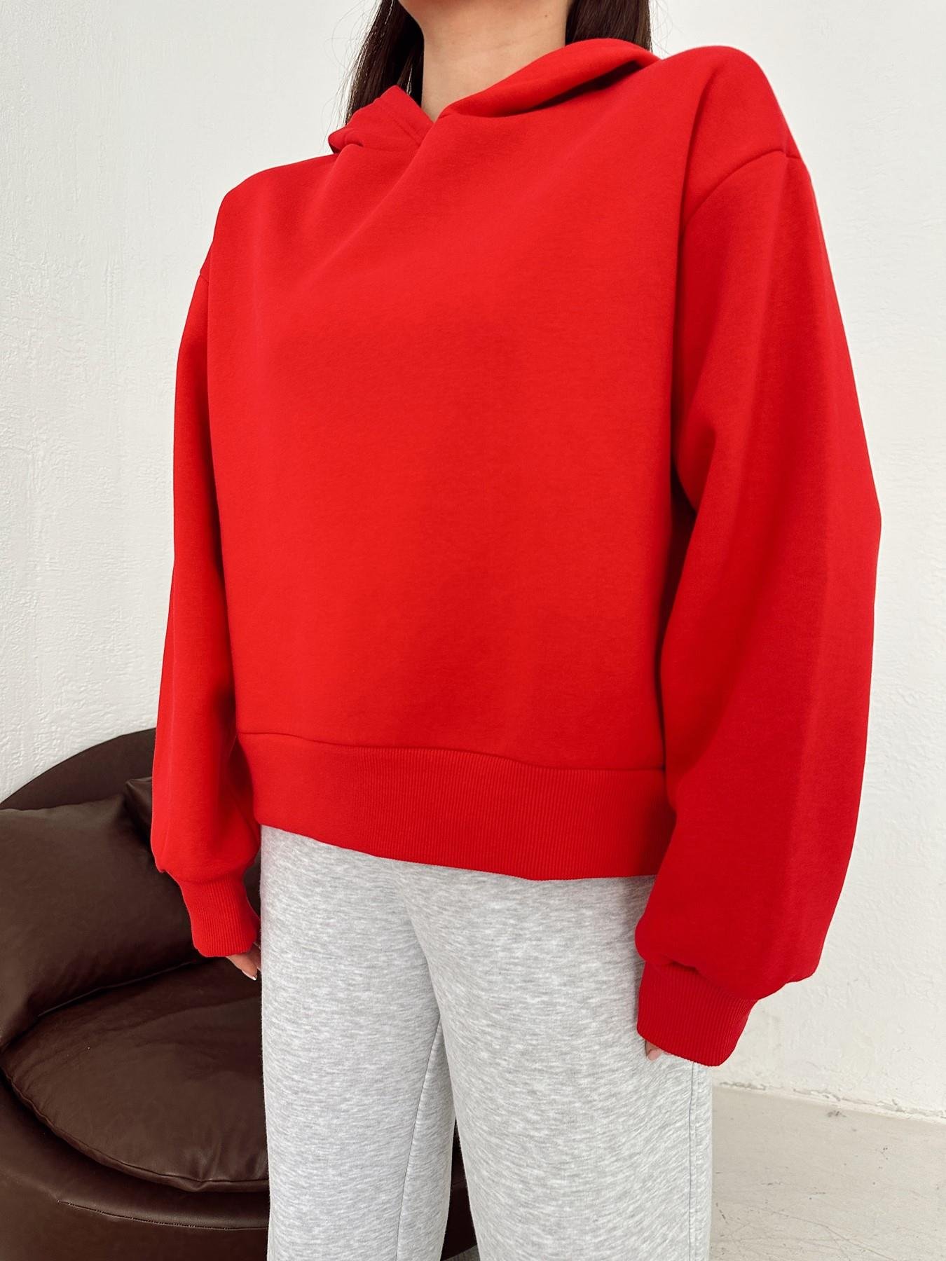 Kapüşonlu  Sweatshirt KIRMIZI