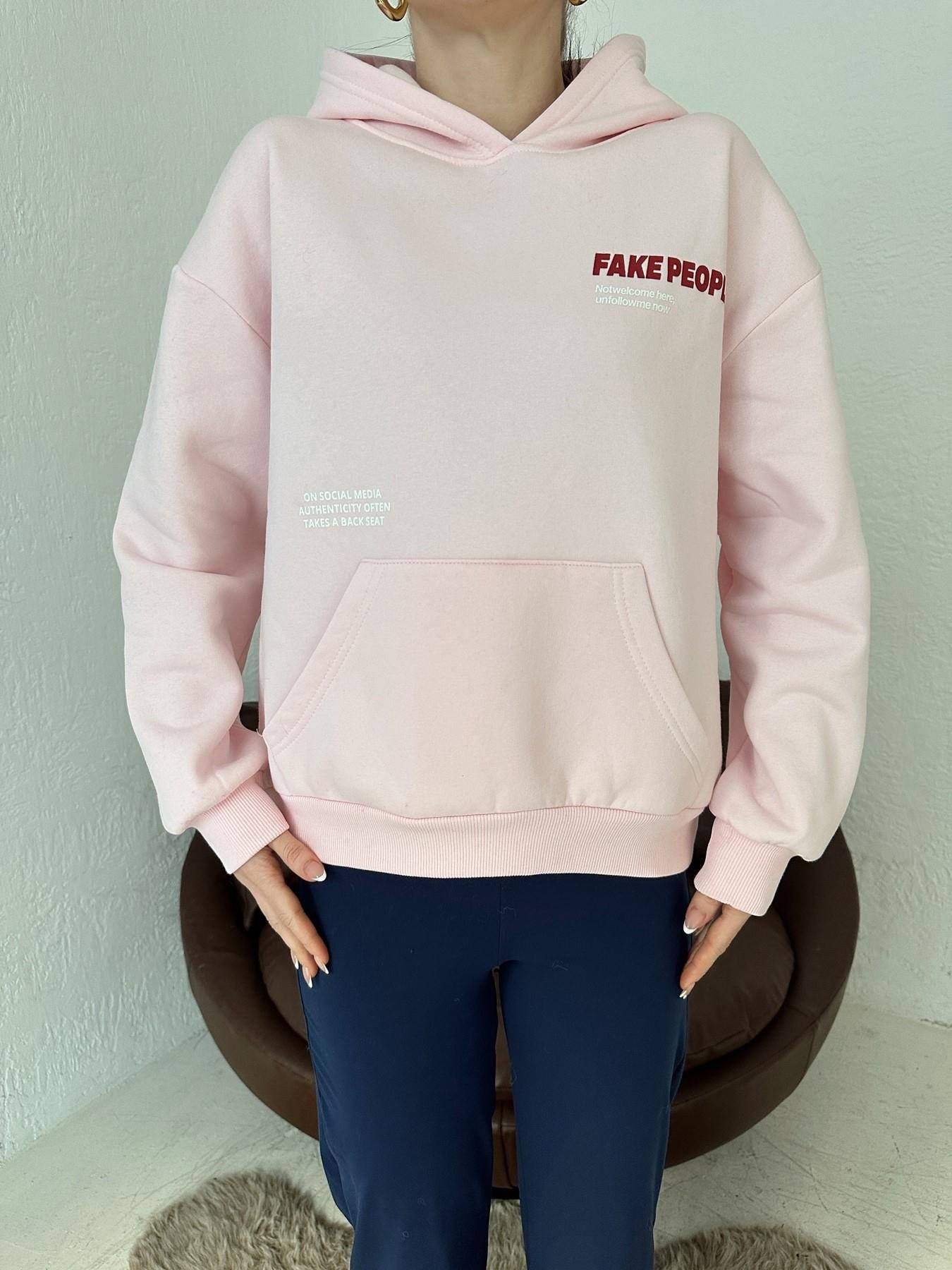Kapüşonlu Sweatshirt PUDRA