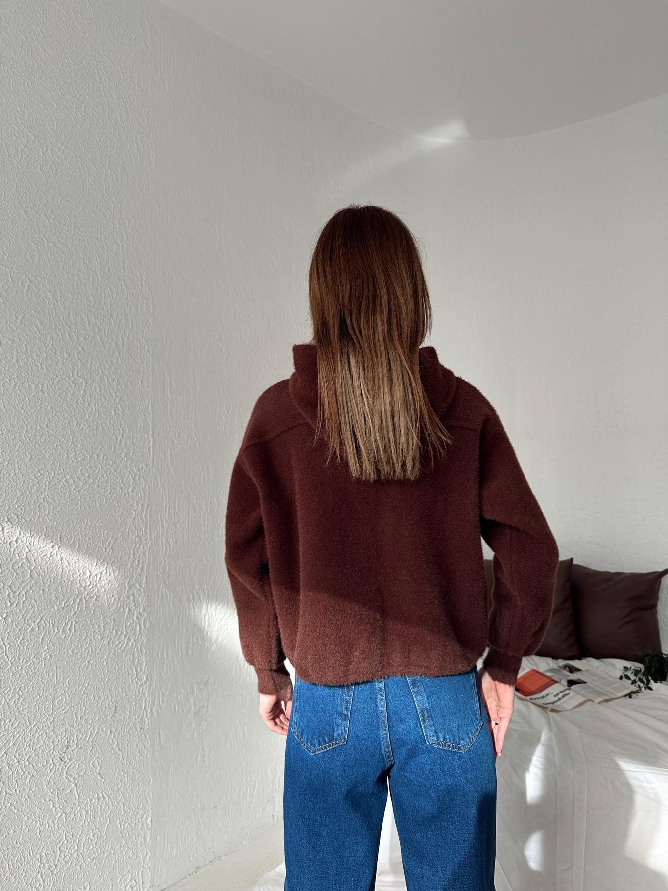 Kapüşonlu Yumoş Ceket KAHVE